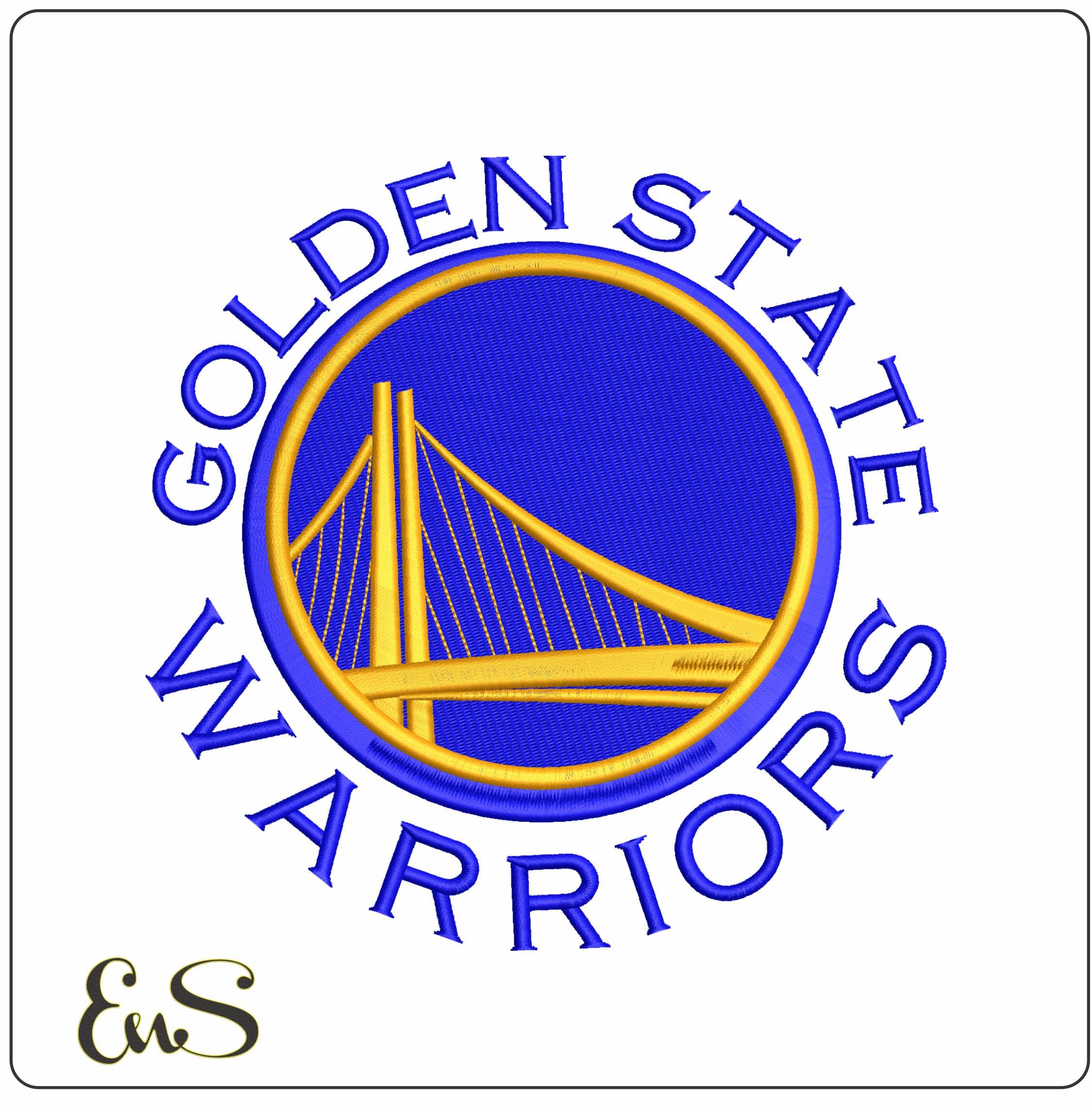Golden State Warriors - Elegant embroidery design file - instant download