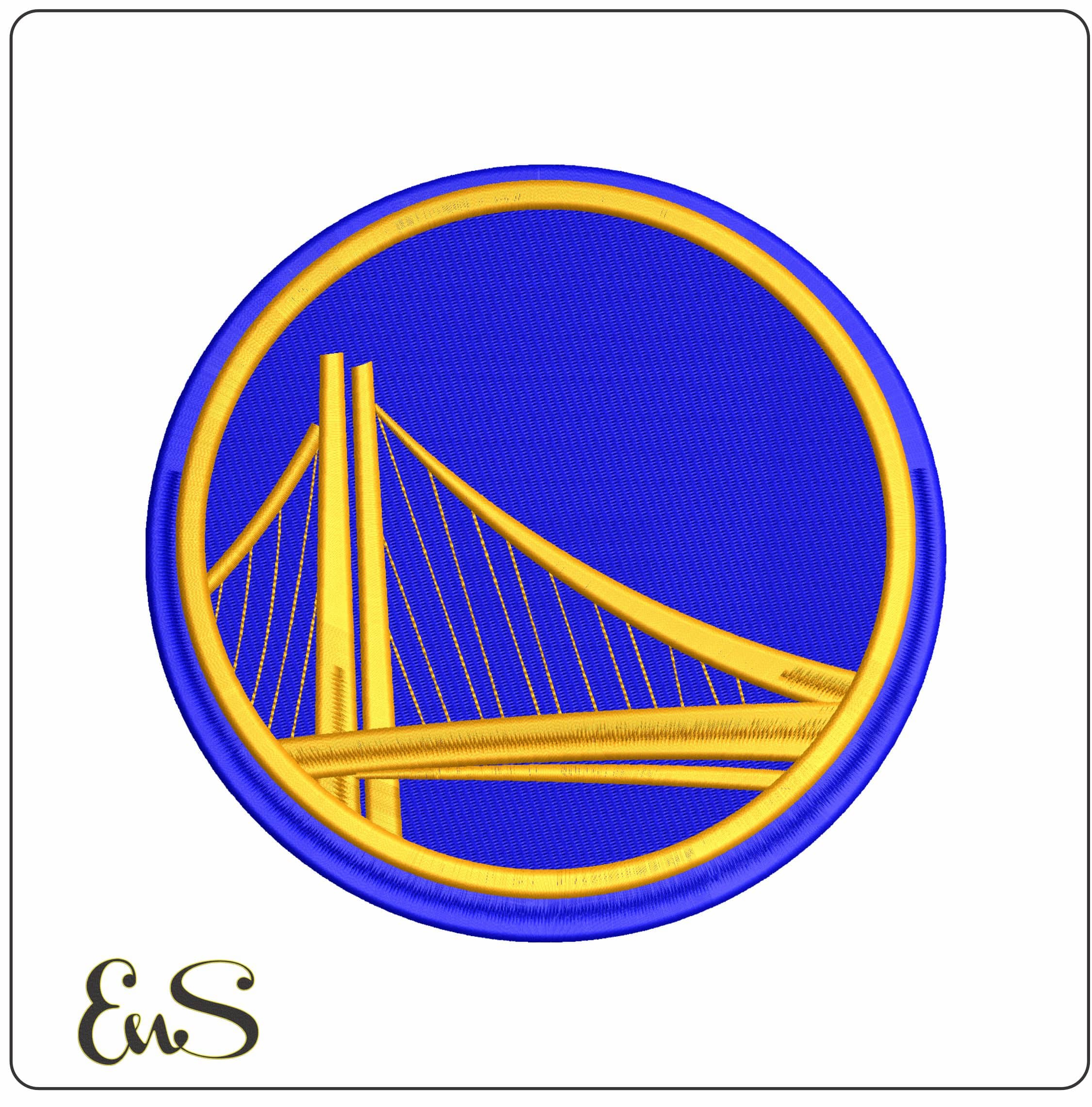 Golden State Warriors logo - Elegant embroidery design file - instant download