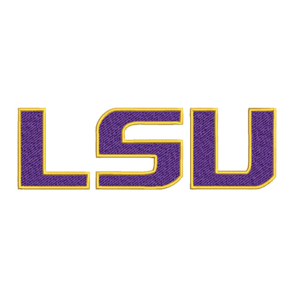 LSU Fightin Louisiana State University design - Fighting Tigers Logo - Louisiana State University Football College Logo embroidery machine pattern embroidery file - instant download in a frame
