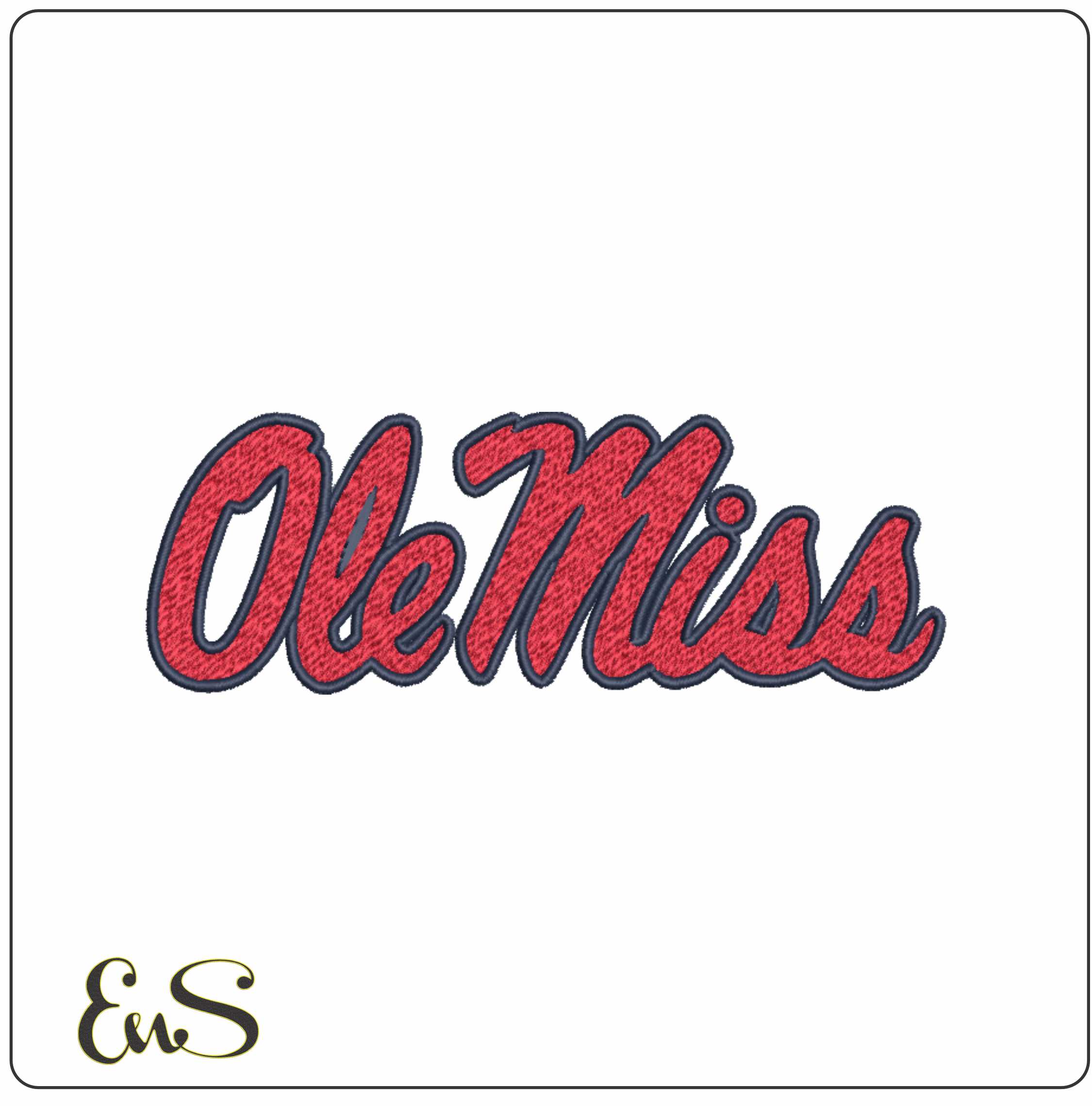 Ole Miss logo embroidery designs - University of Mississippi embroidery machine pattern embroidery file - instant download