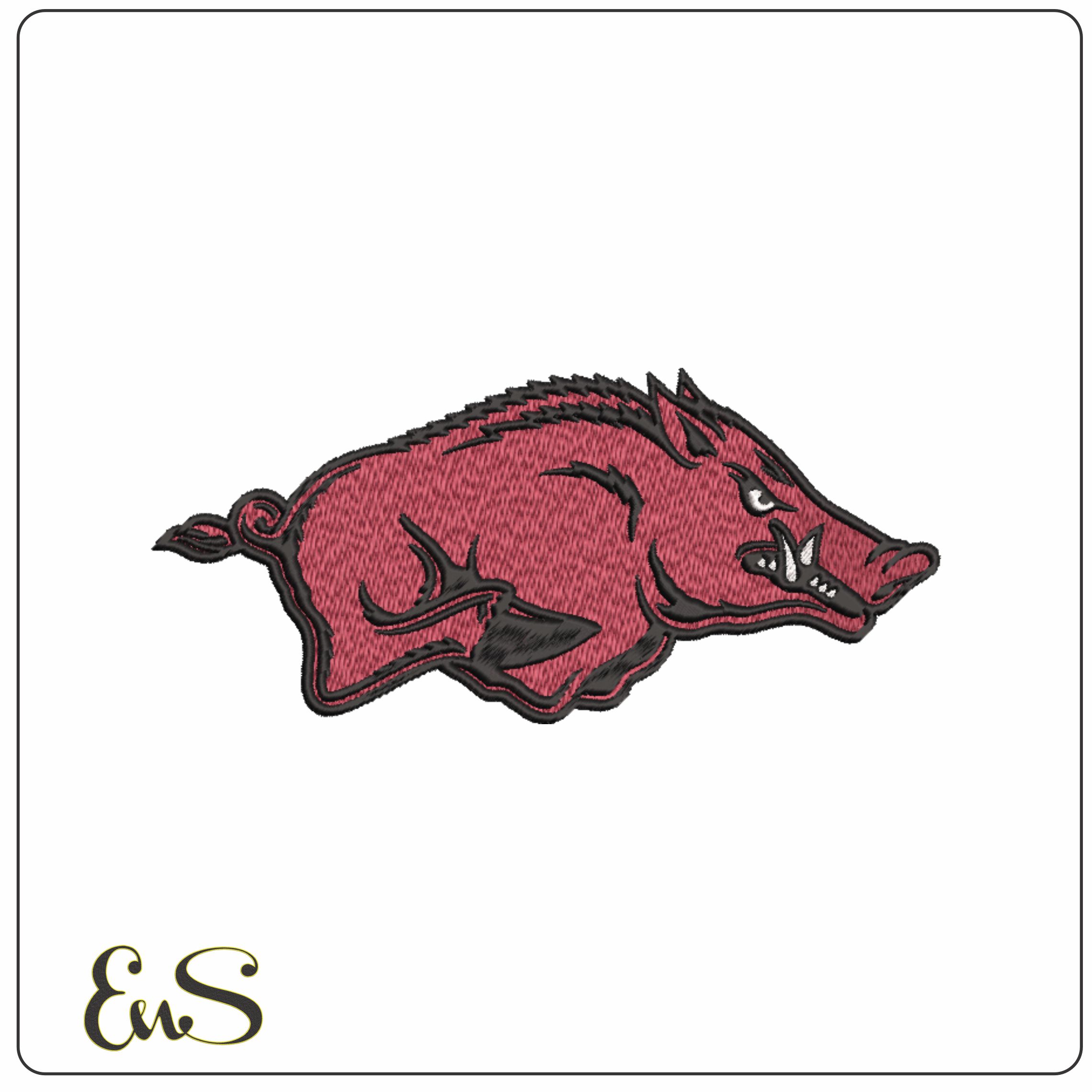 Arkansas Razorbacks embroidery design - University of Arkansas embroidery machine pattern