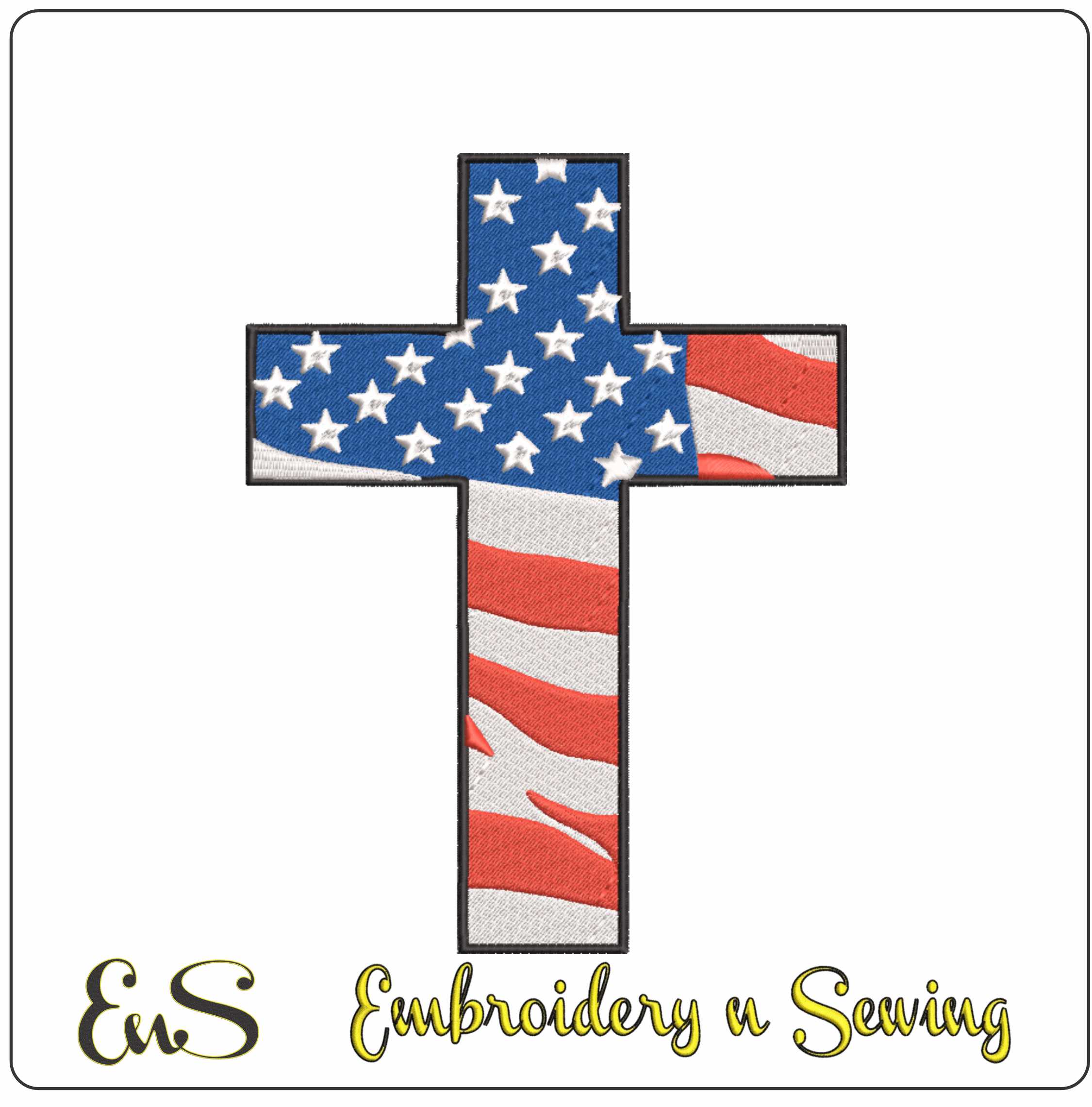 USA flag in Cross - 4th July design