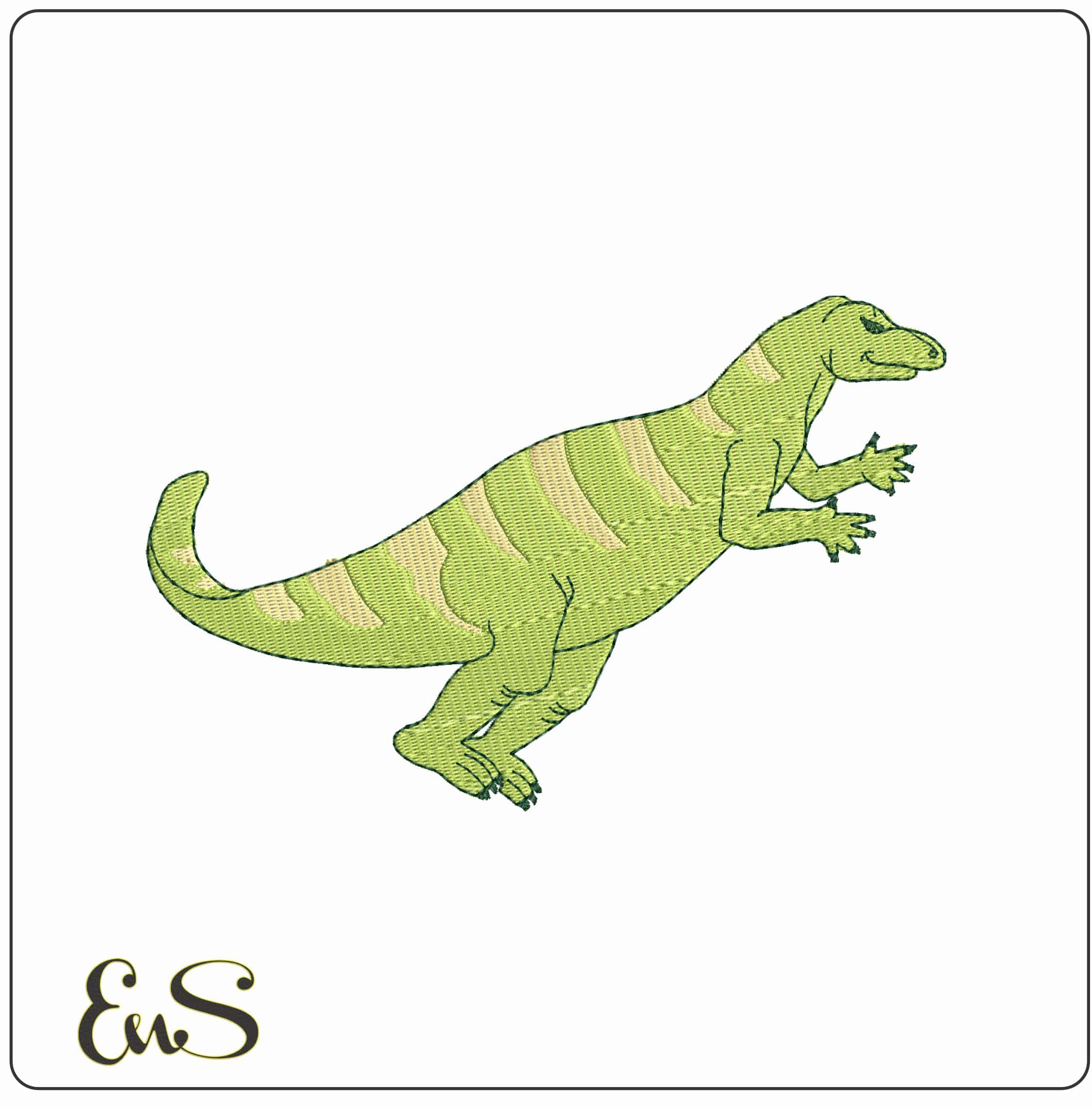 Iguanodon - Elegant embroidery design file - instant download