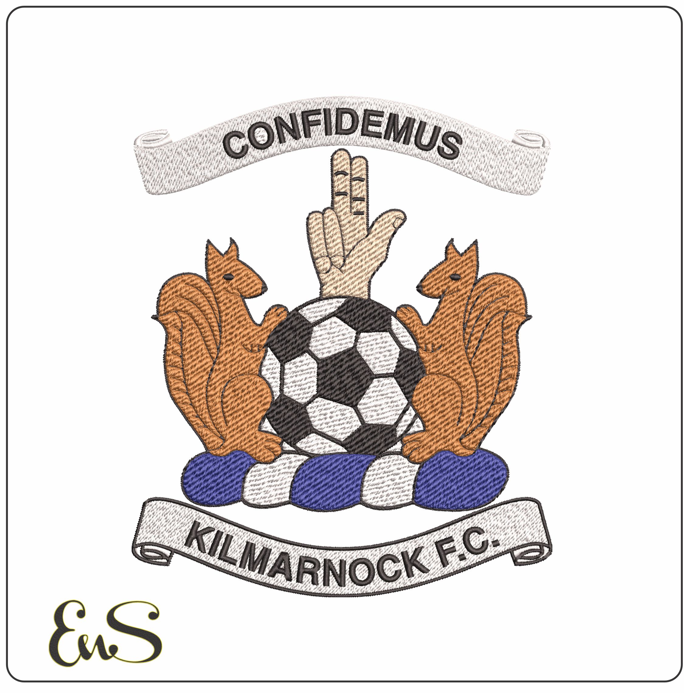 Kilmarnock Scottish Footbal Club  - Elegant embroidery design file - instant download