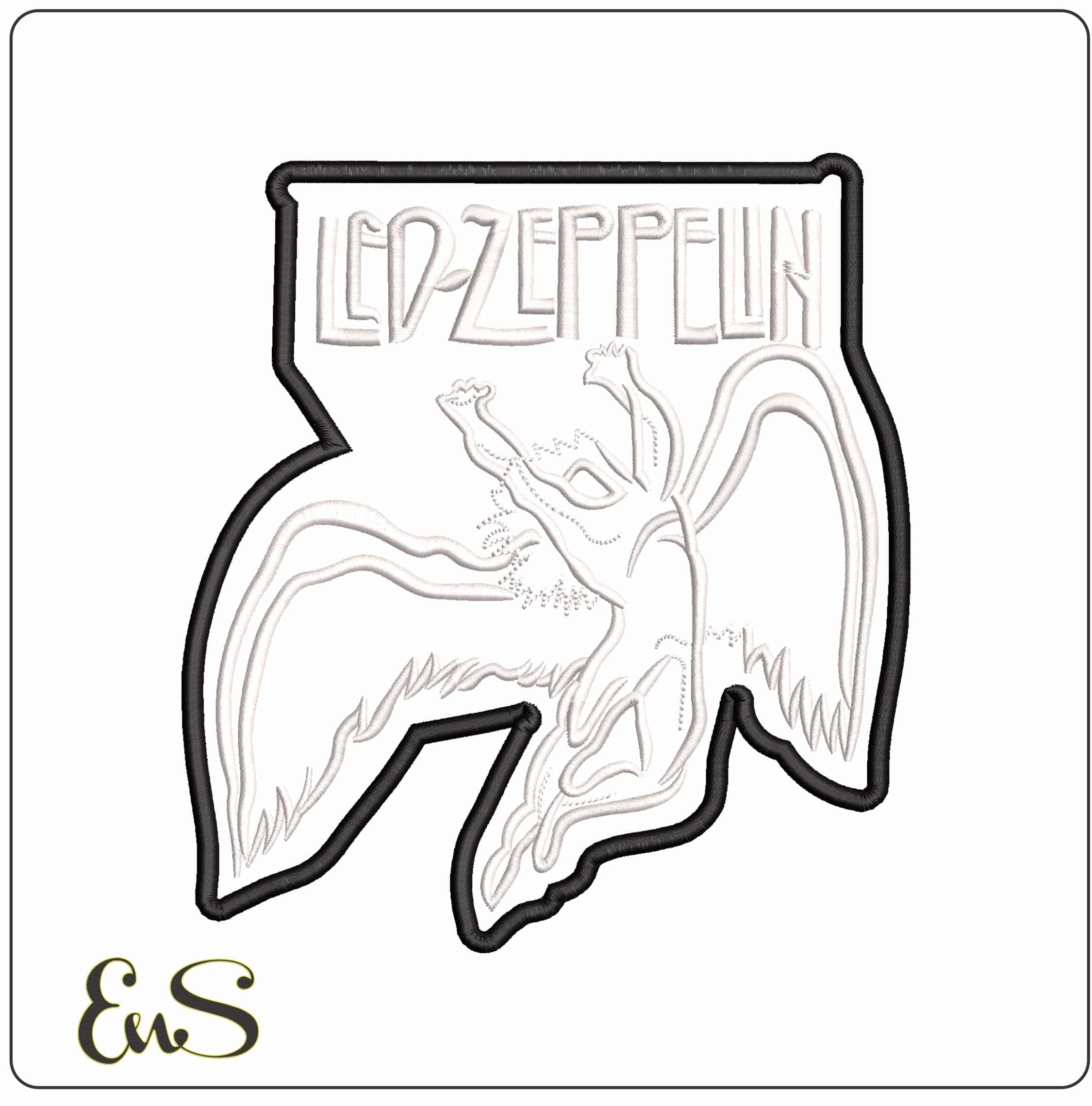 Led Zepplin  - Elegant embroidery design file - instant download