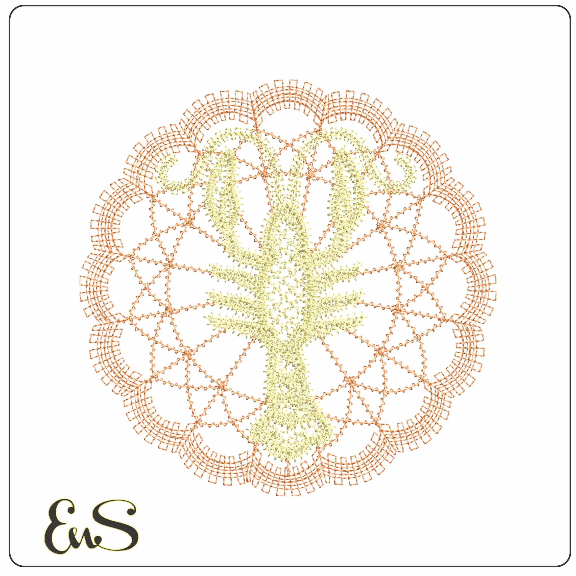 Lobster L - Elegant embroidery design file - instant download