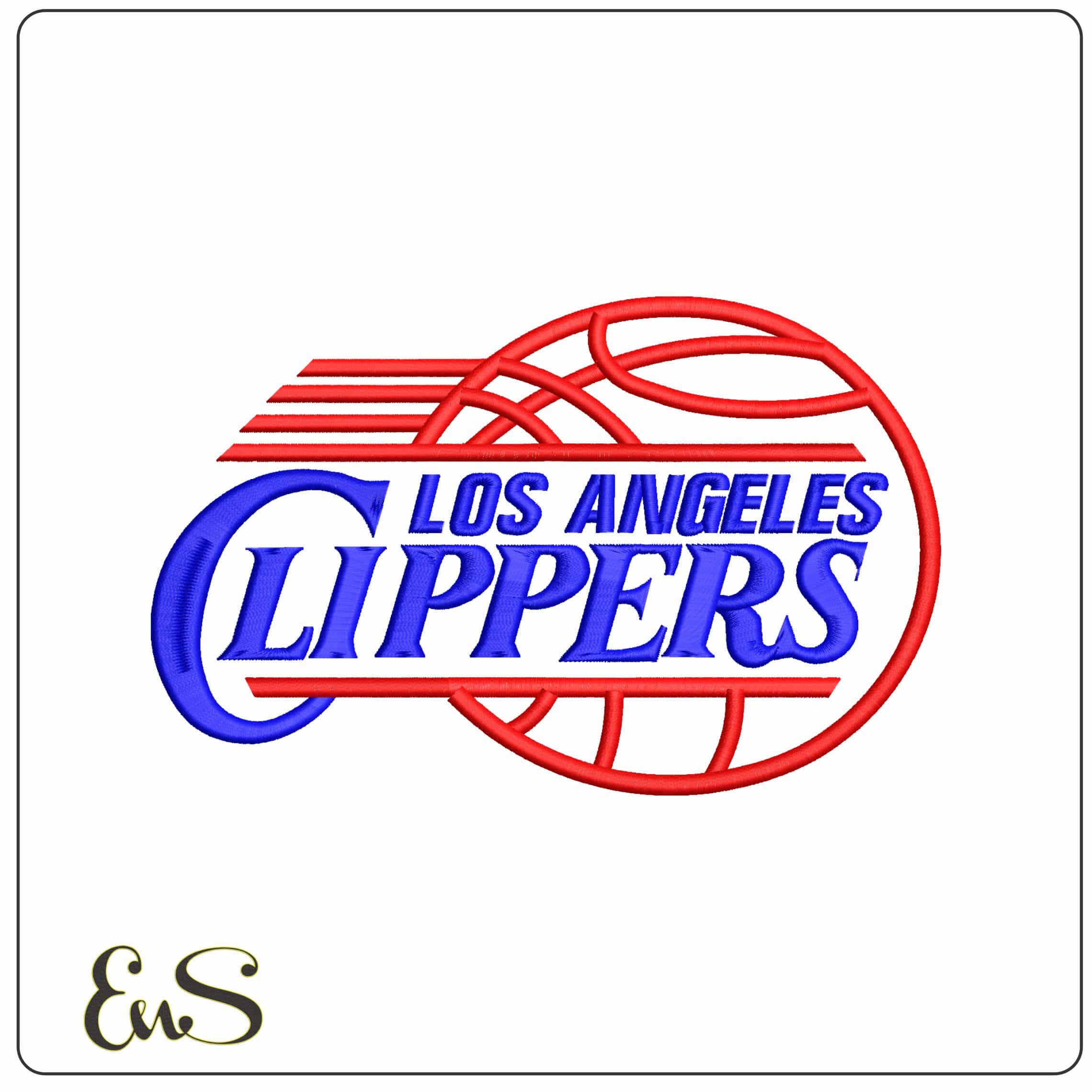 Los Angeles Clippers  - Elegant embroidery design file - instant download