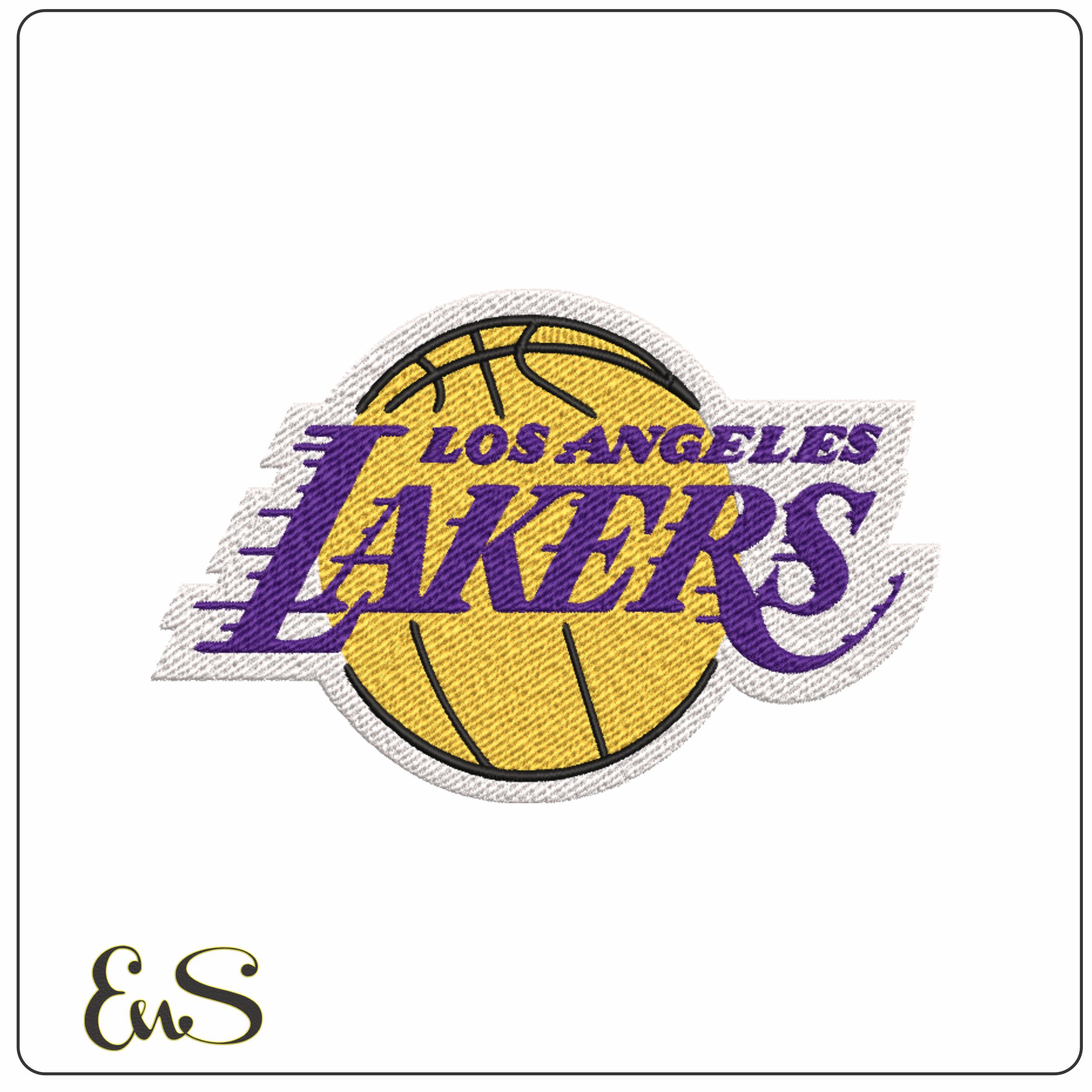 Los Angeles Lakers  - Elegant embroidery design file - instant download