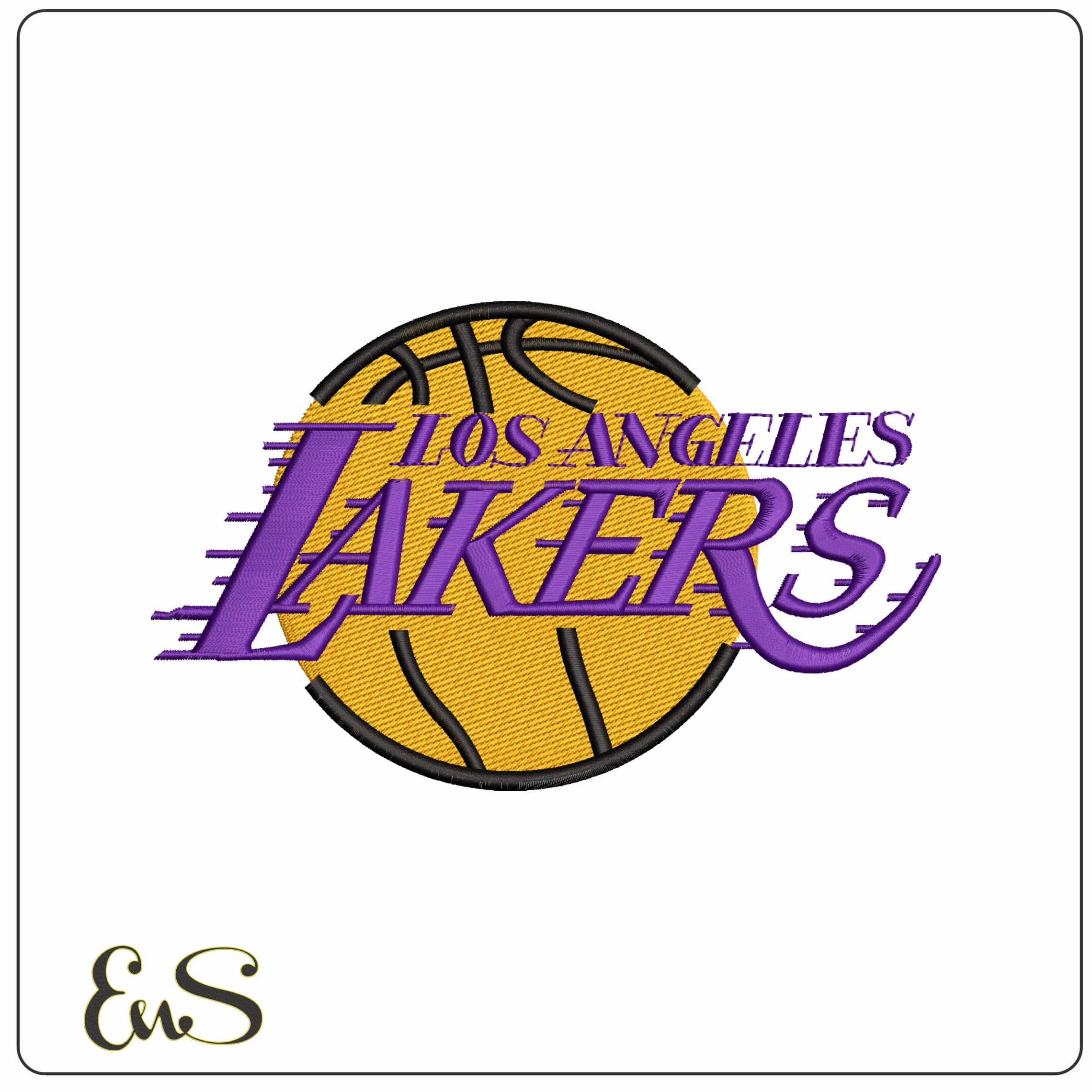 Los Angeles Lakers  - Elegant embroidery design file - instant download
