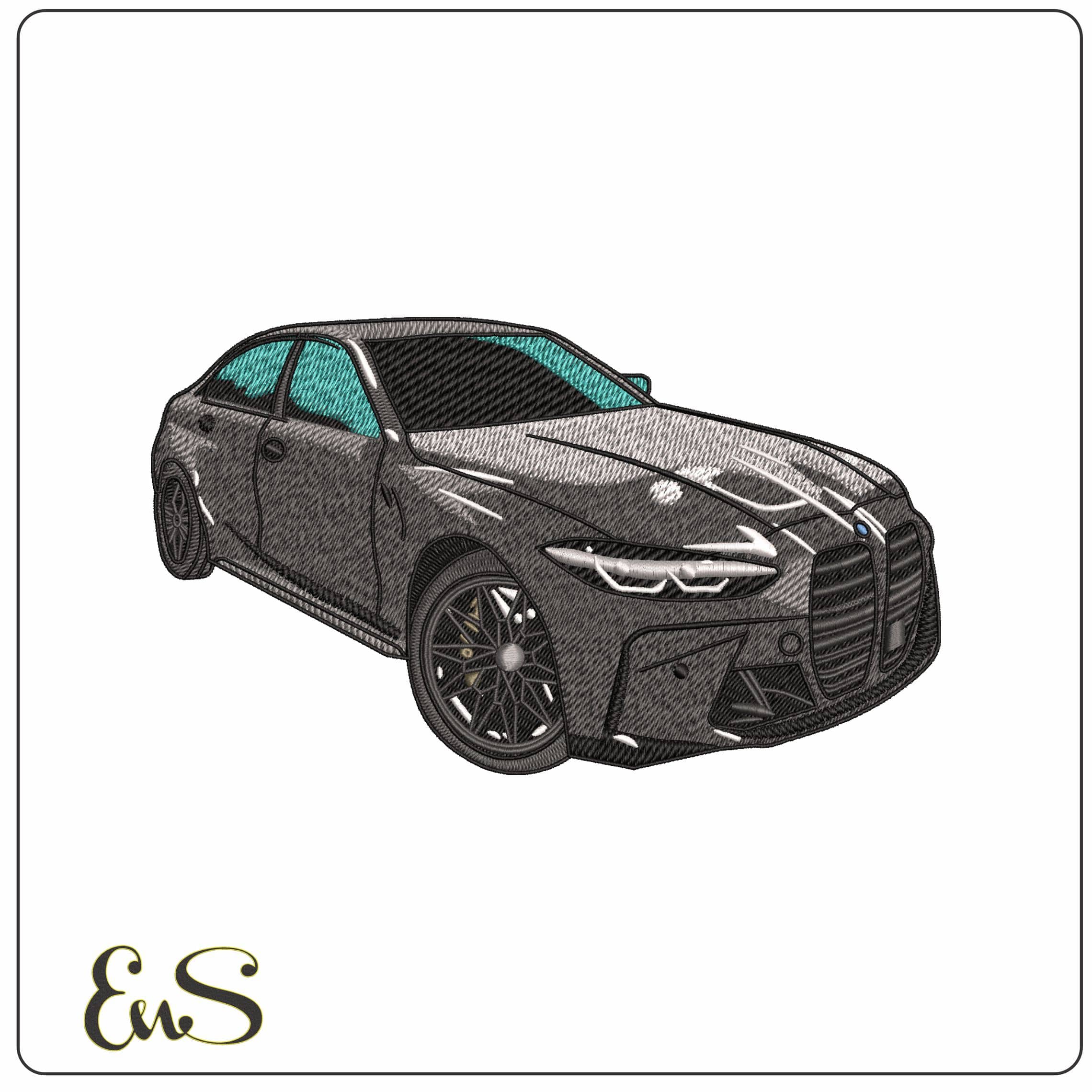 M3 BMW  - Elegant embroidery design file - instant download