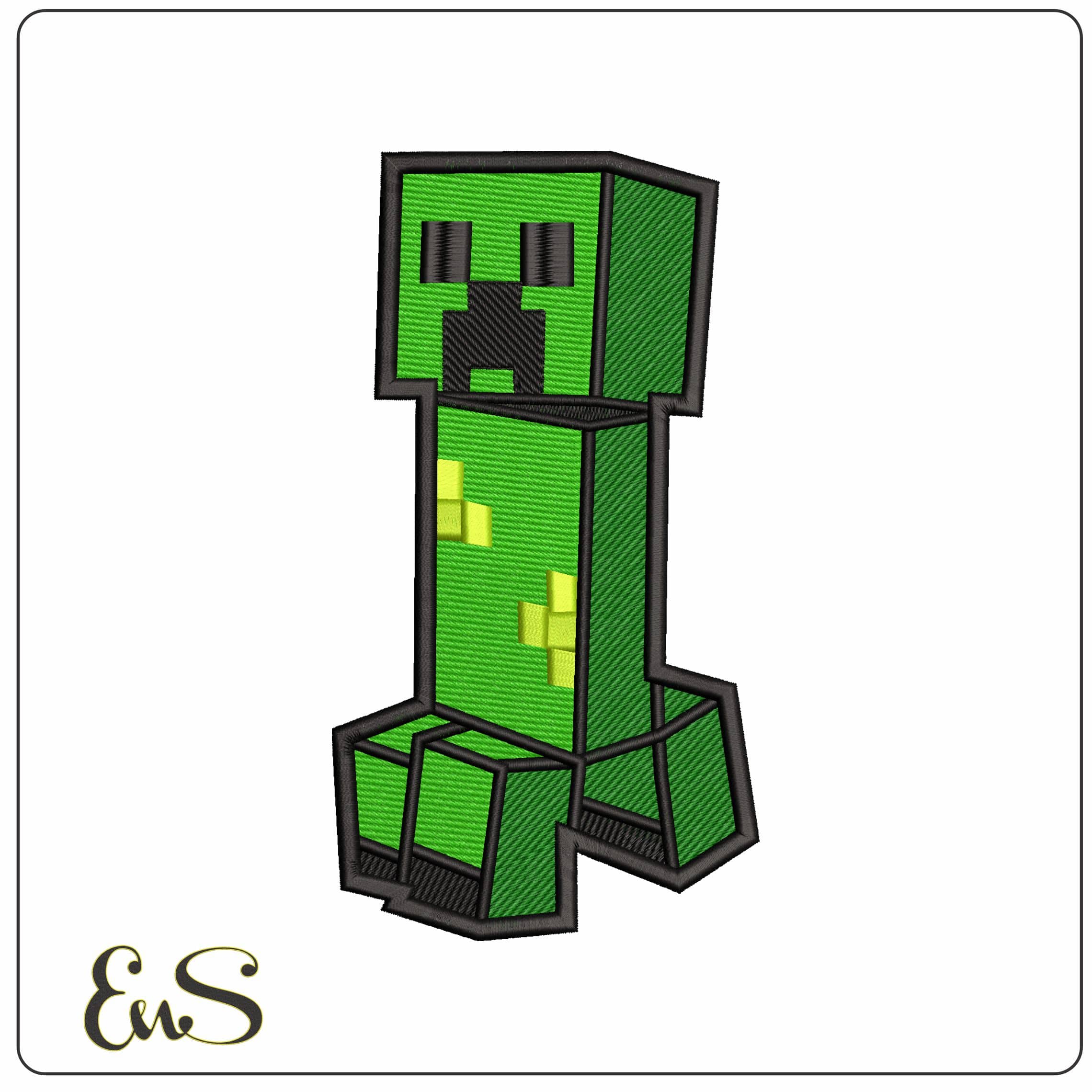 Minecraft Creeper  - Elegant embroidery design file - instant download