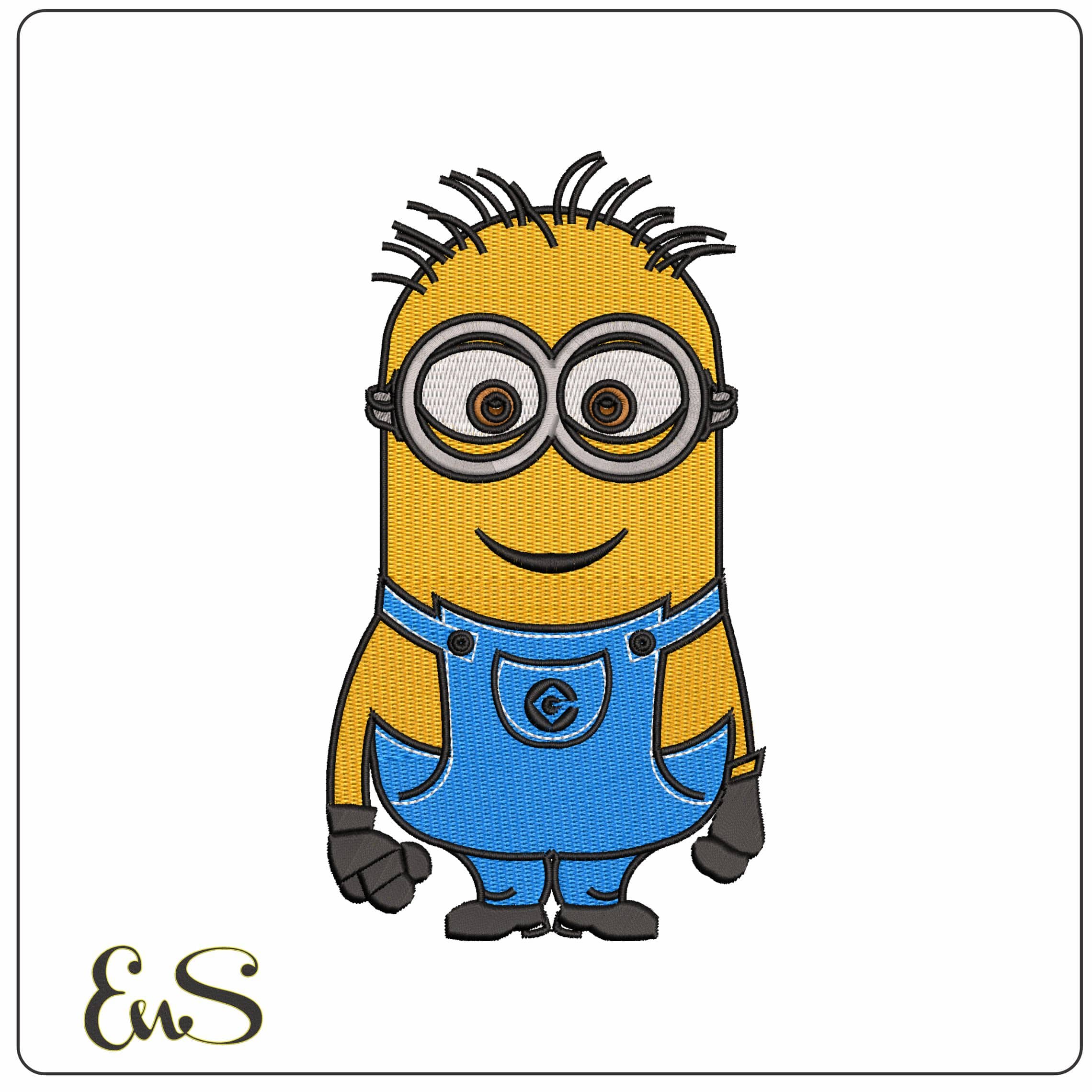 Minion waiting - Elegant embroidery design file - instant download