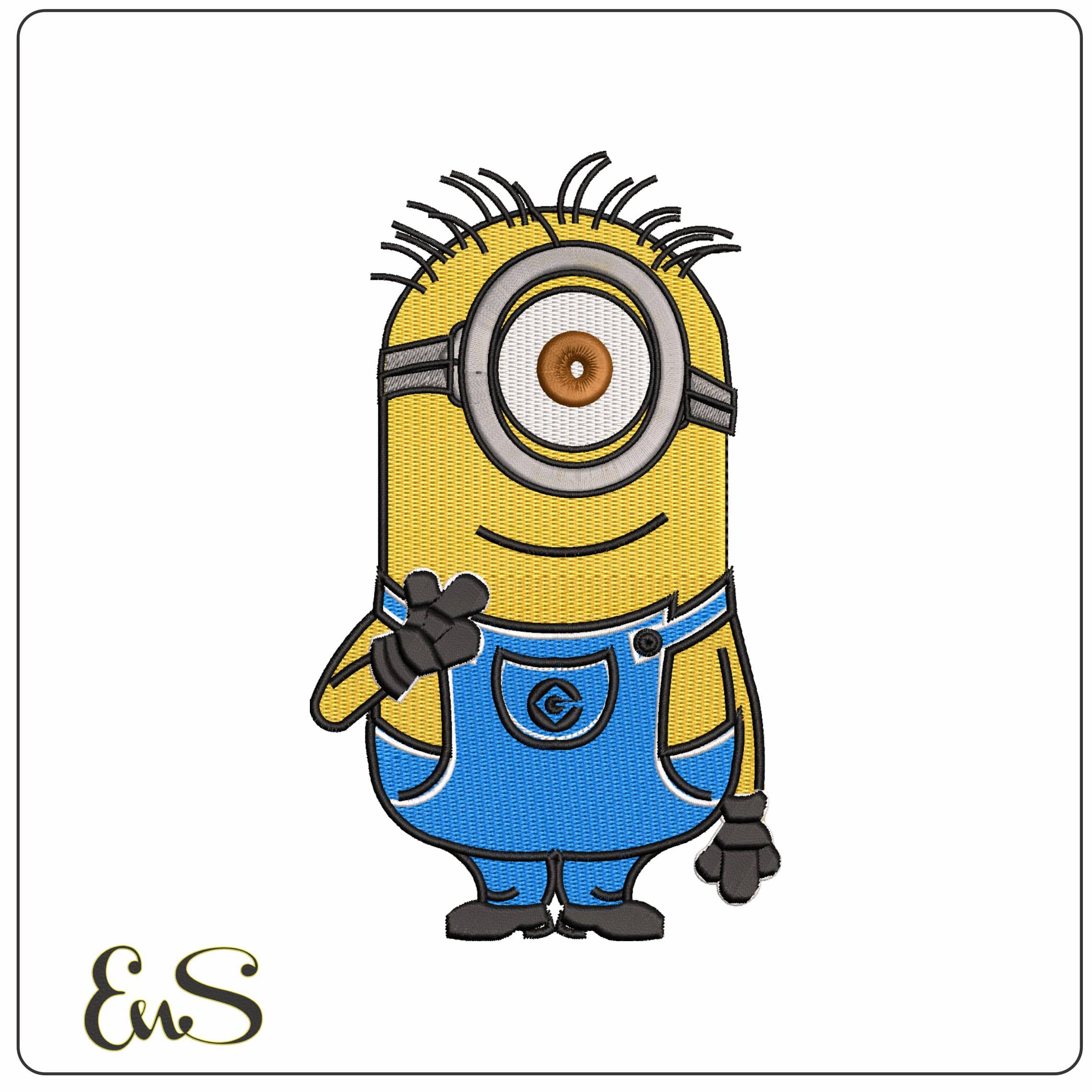Minion with Single Eye  - Elegant embroidery design file - instant download