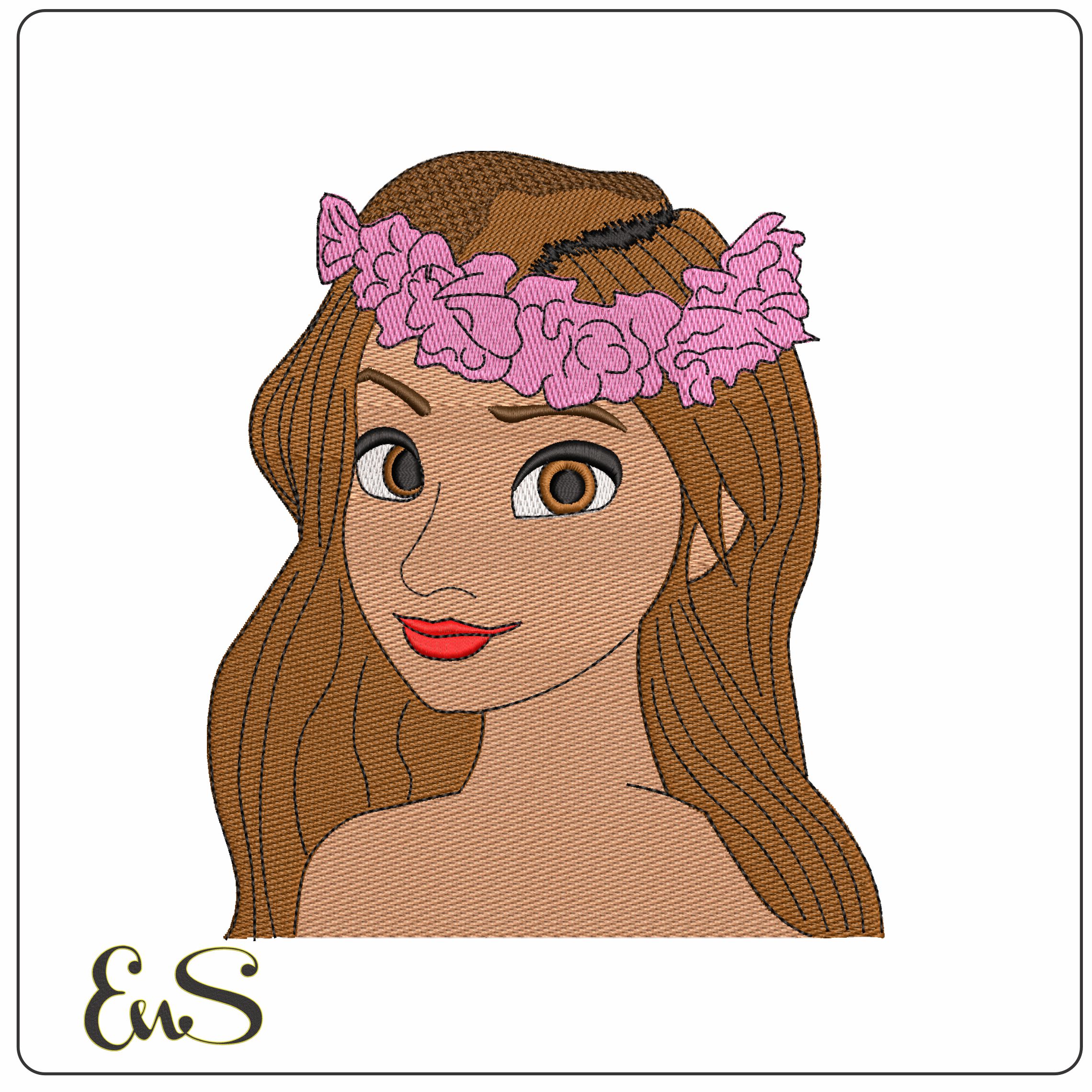 Moana Torso Disney  - Elegant embroidery design file - instant download