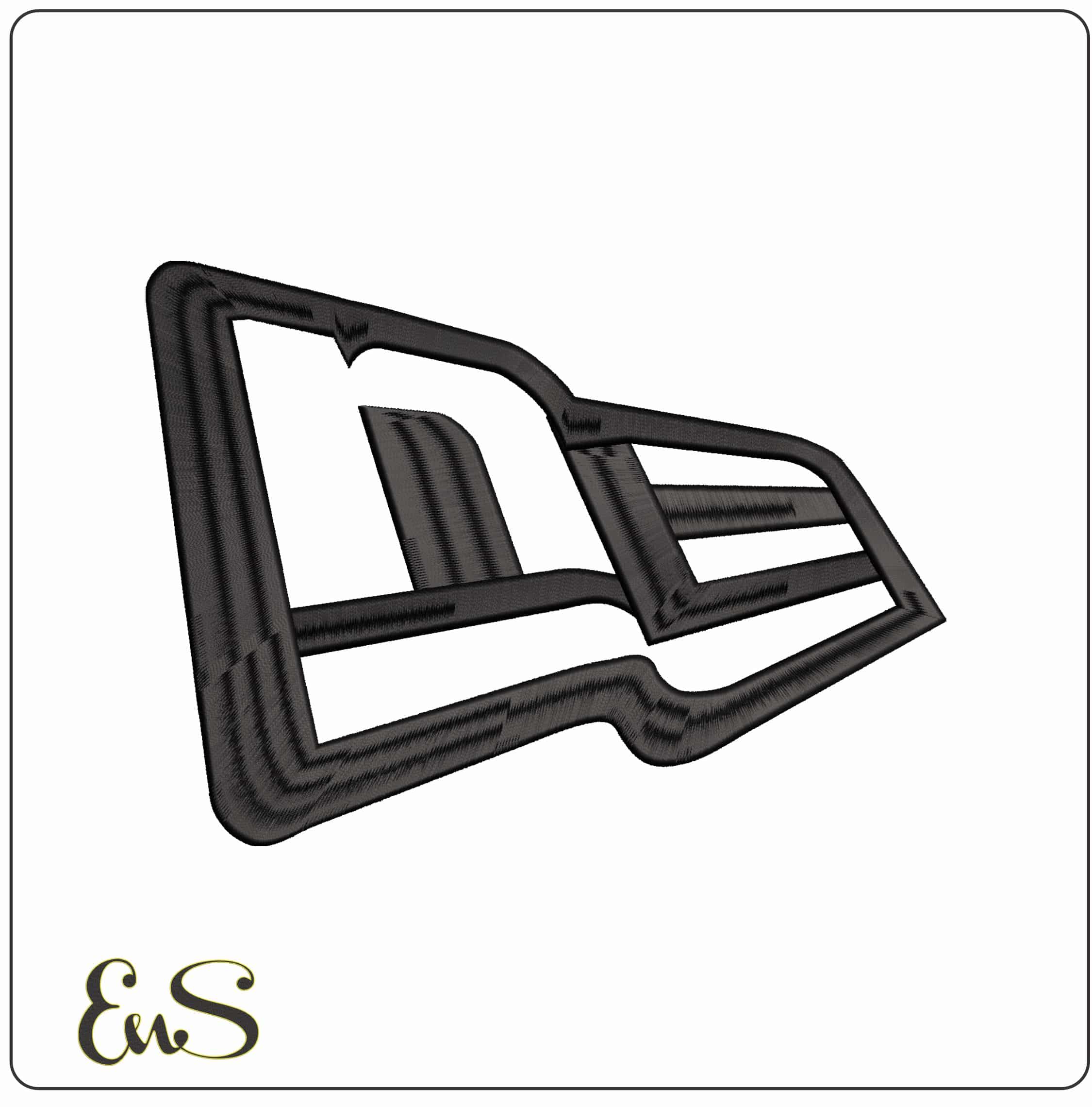 New Era NE 3d - Elegant embroidery design file - instant download