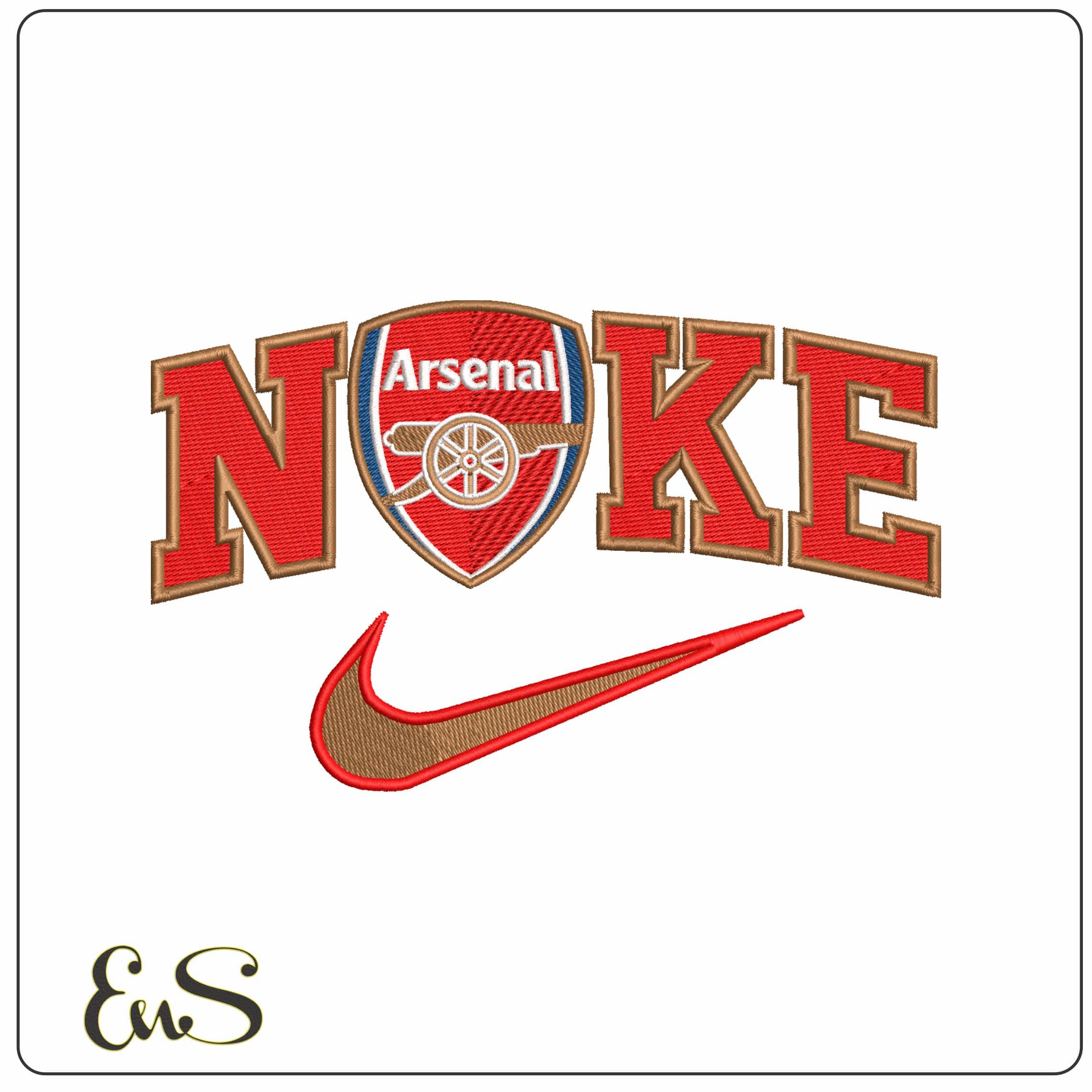 Nike Arsenal Football Club  - Elegant embroidery design file - instant download