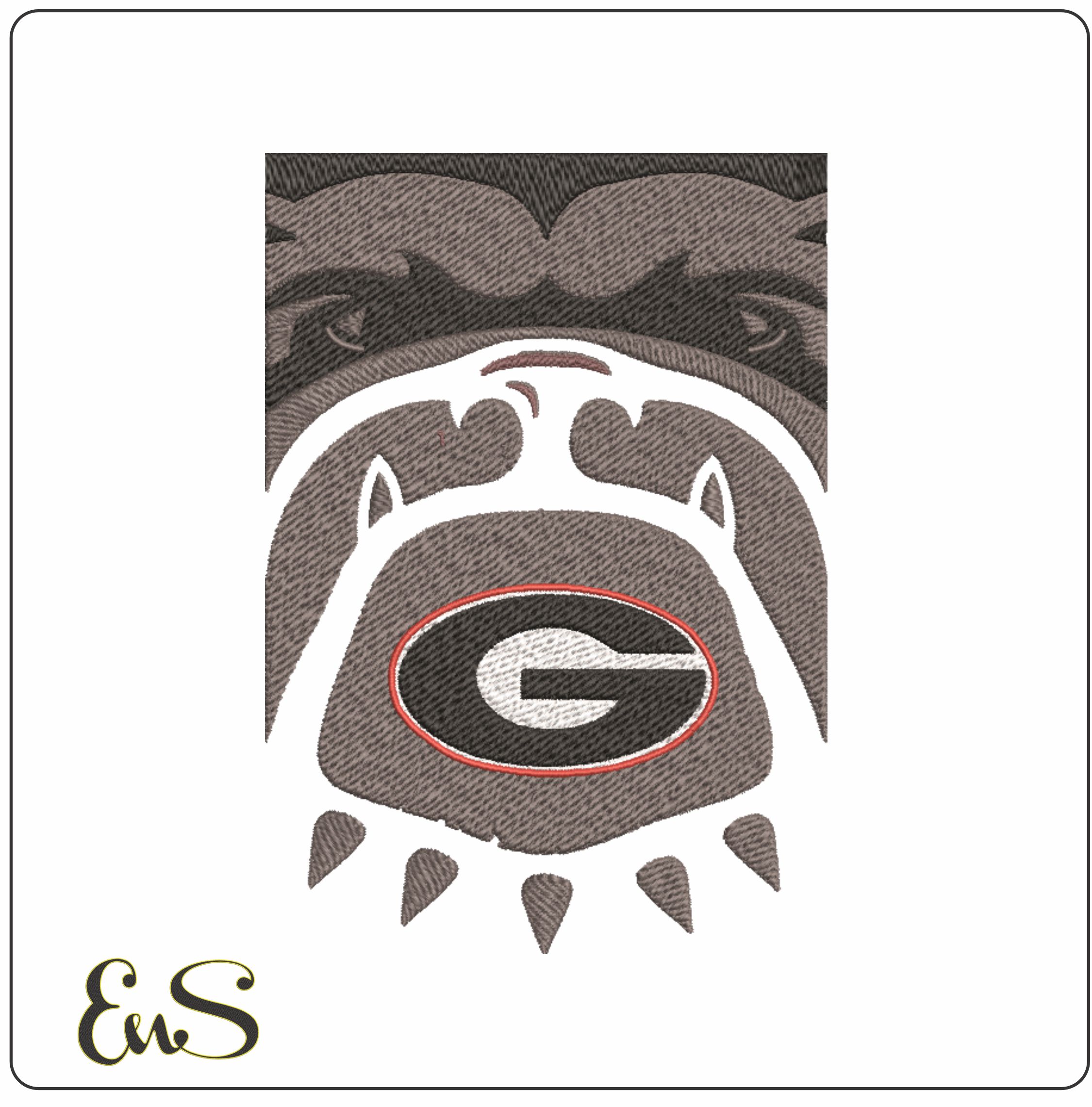 Georgia Athletics Wallpaper embroidery design - University of Georgia Bulldogs Logo Image
