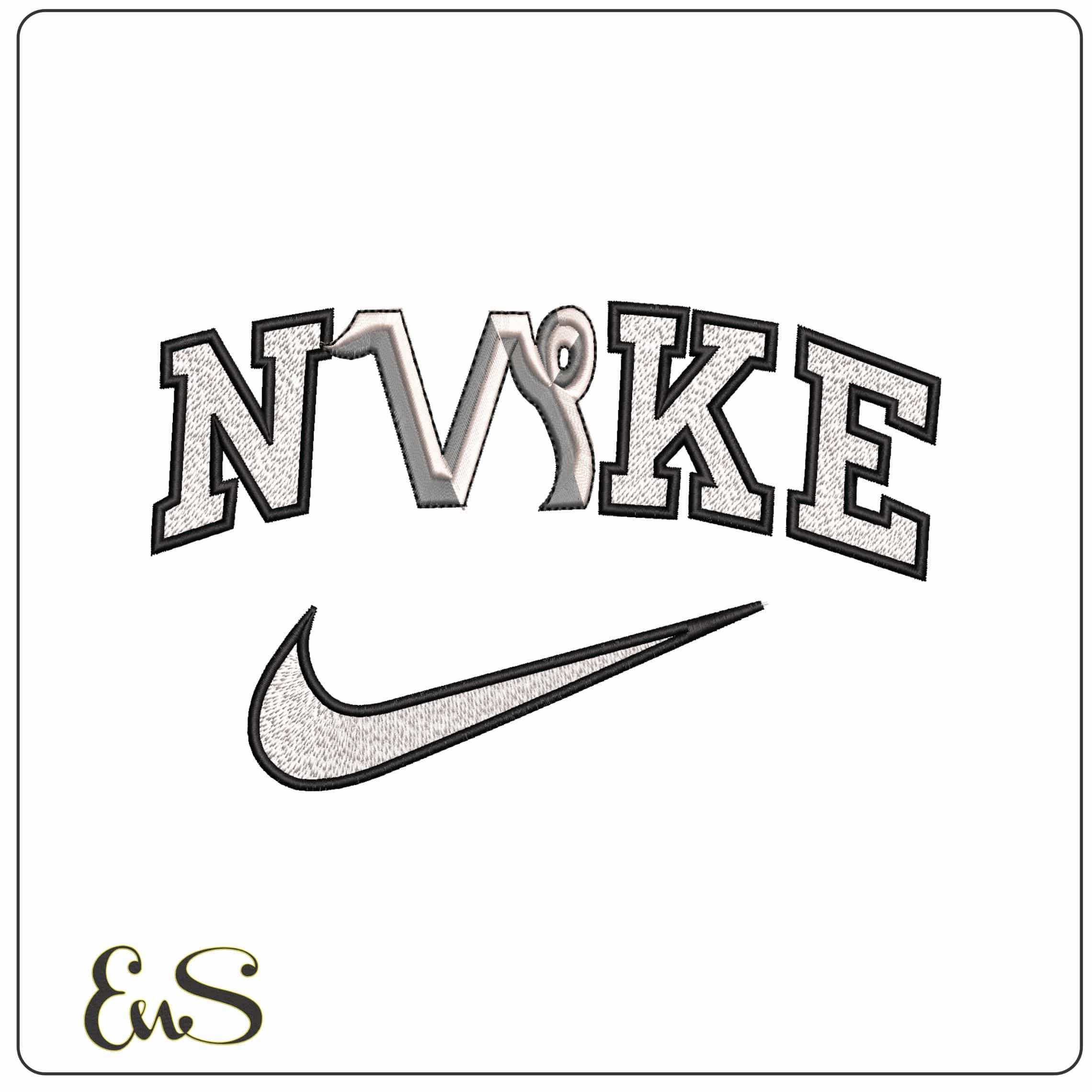 Nike Capricorn Symbol Zodiac  - Elegant embroidery design file - instant download