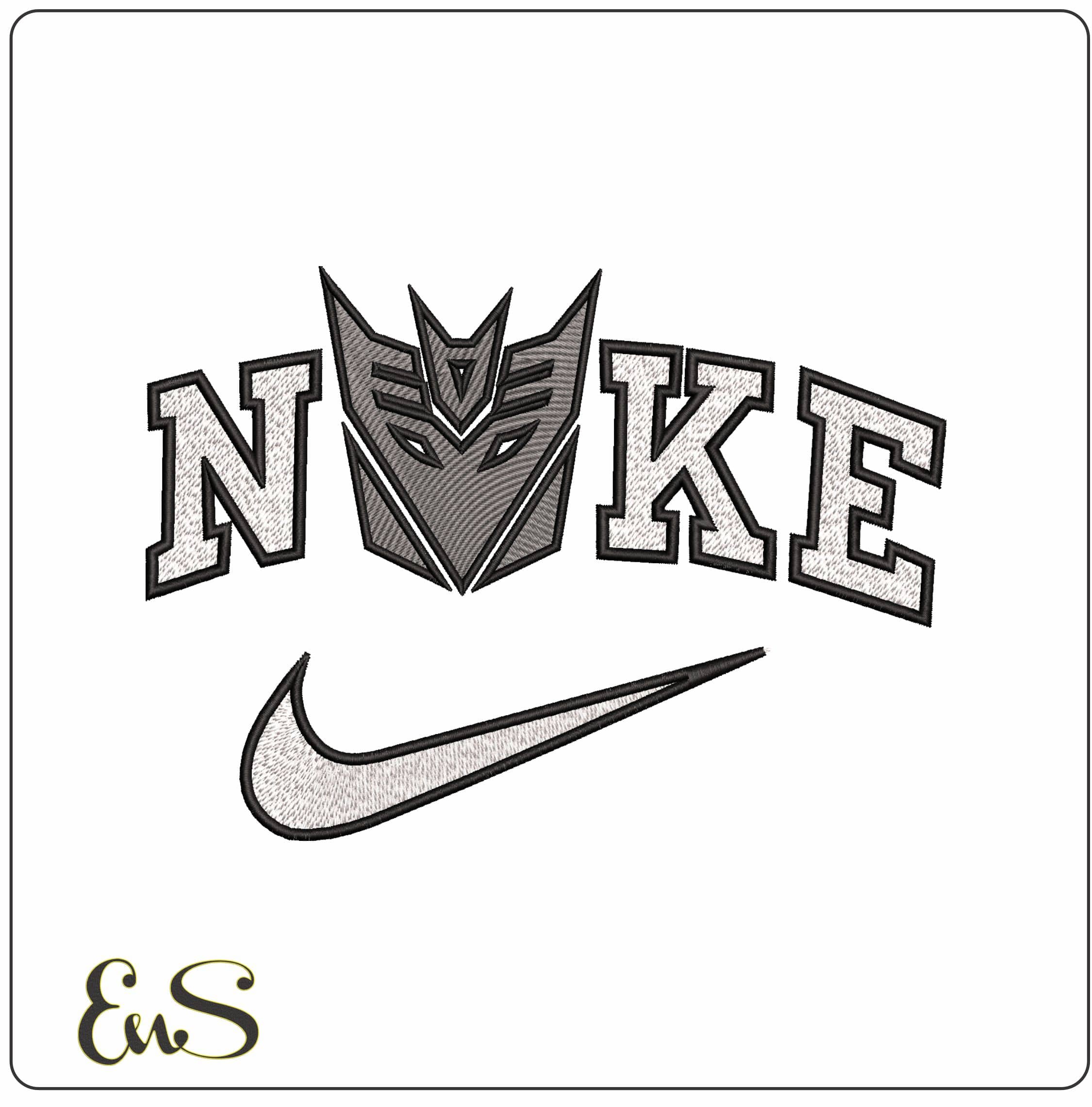 Nike Decepticoms Logo Transformers - Elegant embroidery design file - instant download