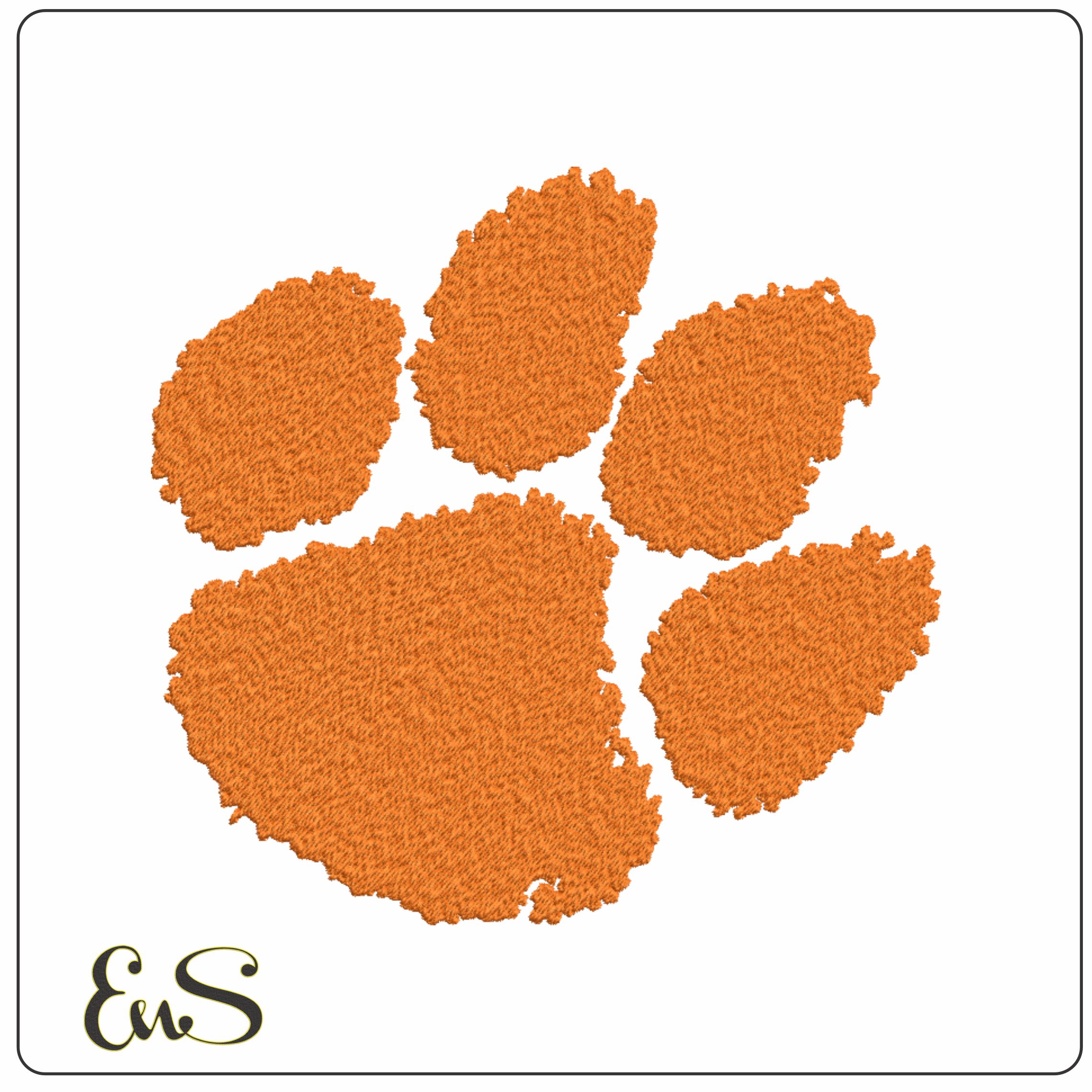 Clemson Tigers embroidery design - Clemson University  embroidery machine  pattern embroidery file - instant download in a frame