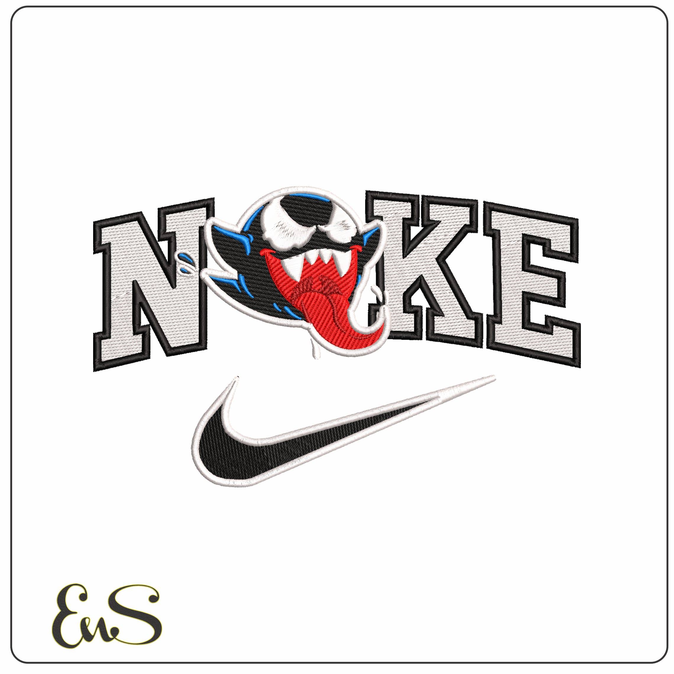 Nike Fantasma Venom Marvel Comic - Elegant embroidery design file - instant download
