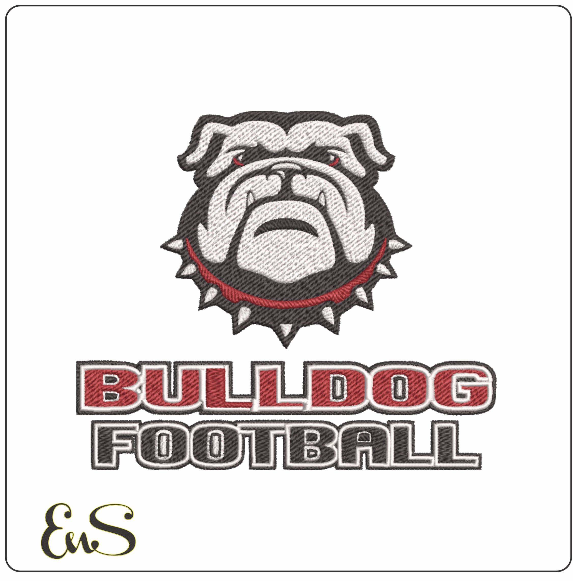 Georgia Athletics Football embroidery design - University of Georgia Bulldogs Logo