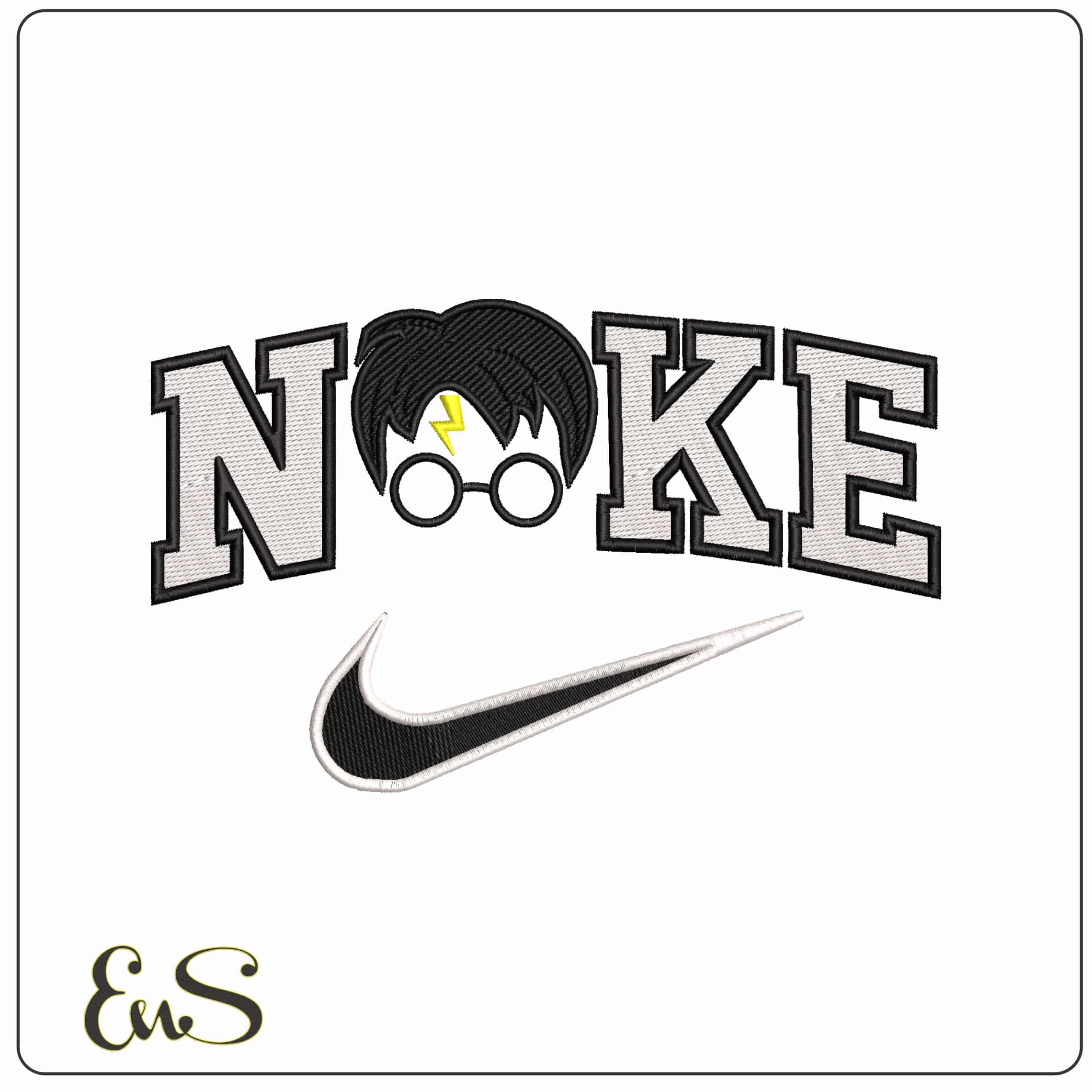 Nike Harry Potter Shiloette - Elegant embroidery design file - instant download