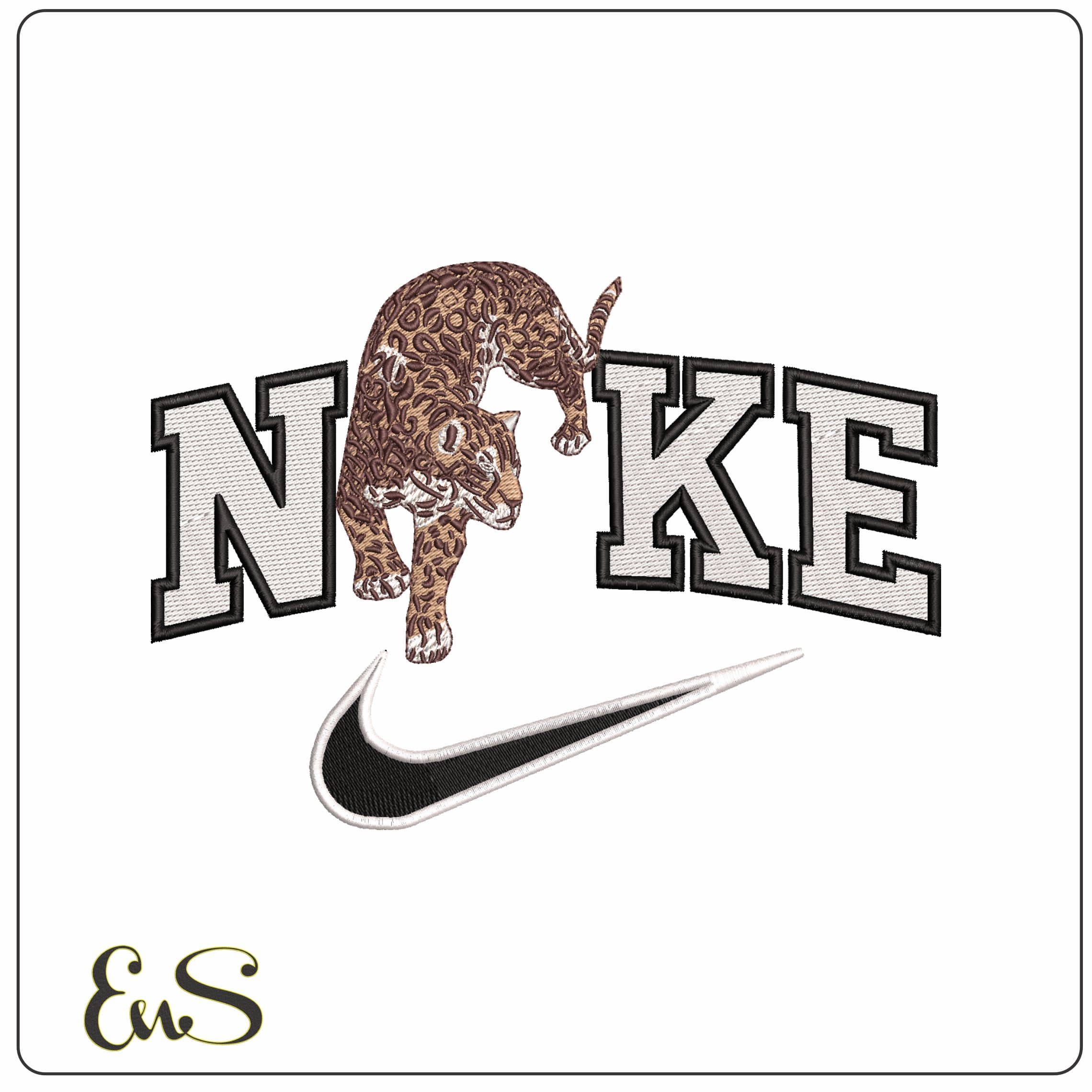 Nike Jaguar Prowelling - Elegant embroidery design file - instant download