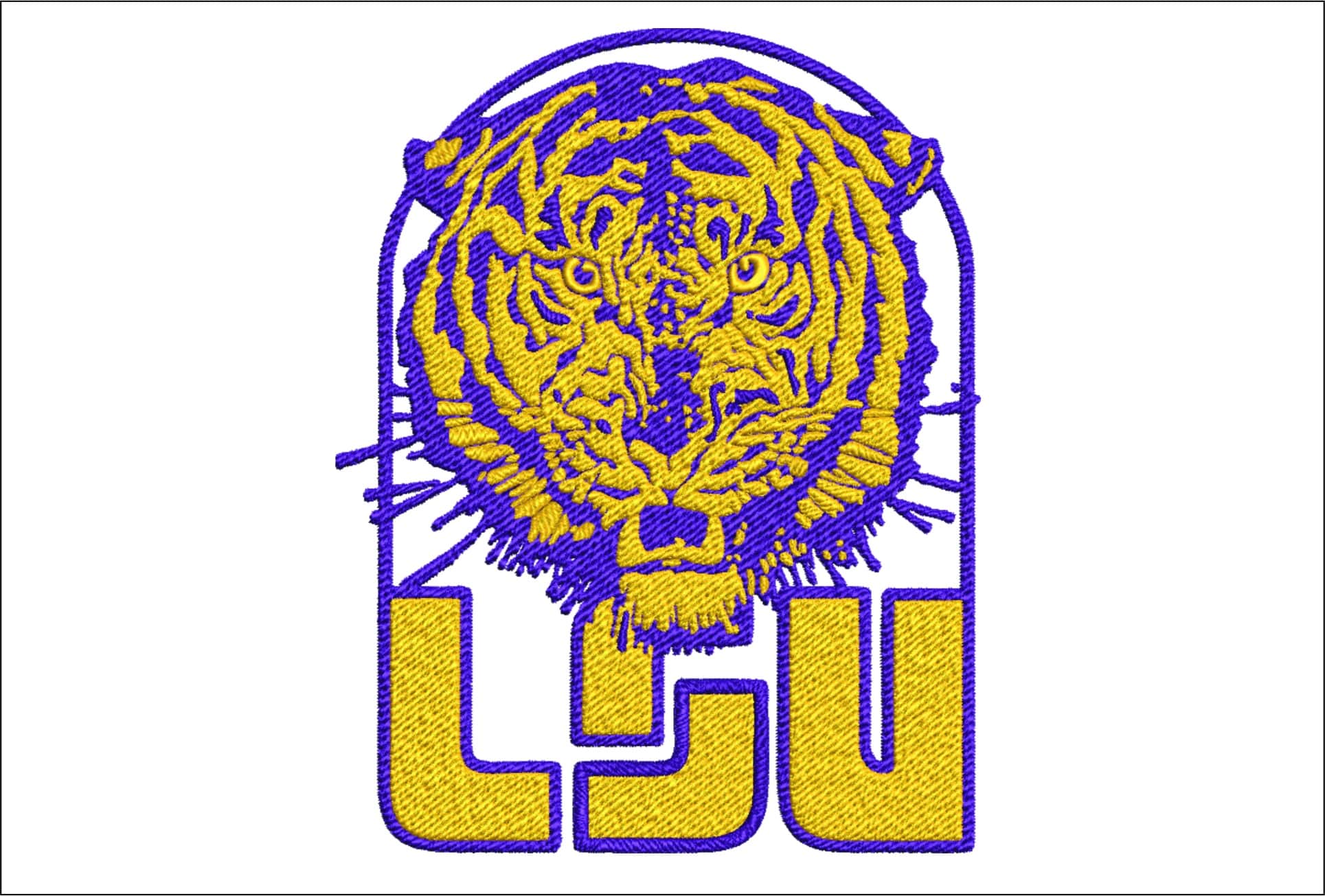 LSU Fighting Tigers 1967 embroidery design - Fighting Tigers Logo - Louisiana State University Logo embroidery machine pattern embroidery file - instant download in a frame