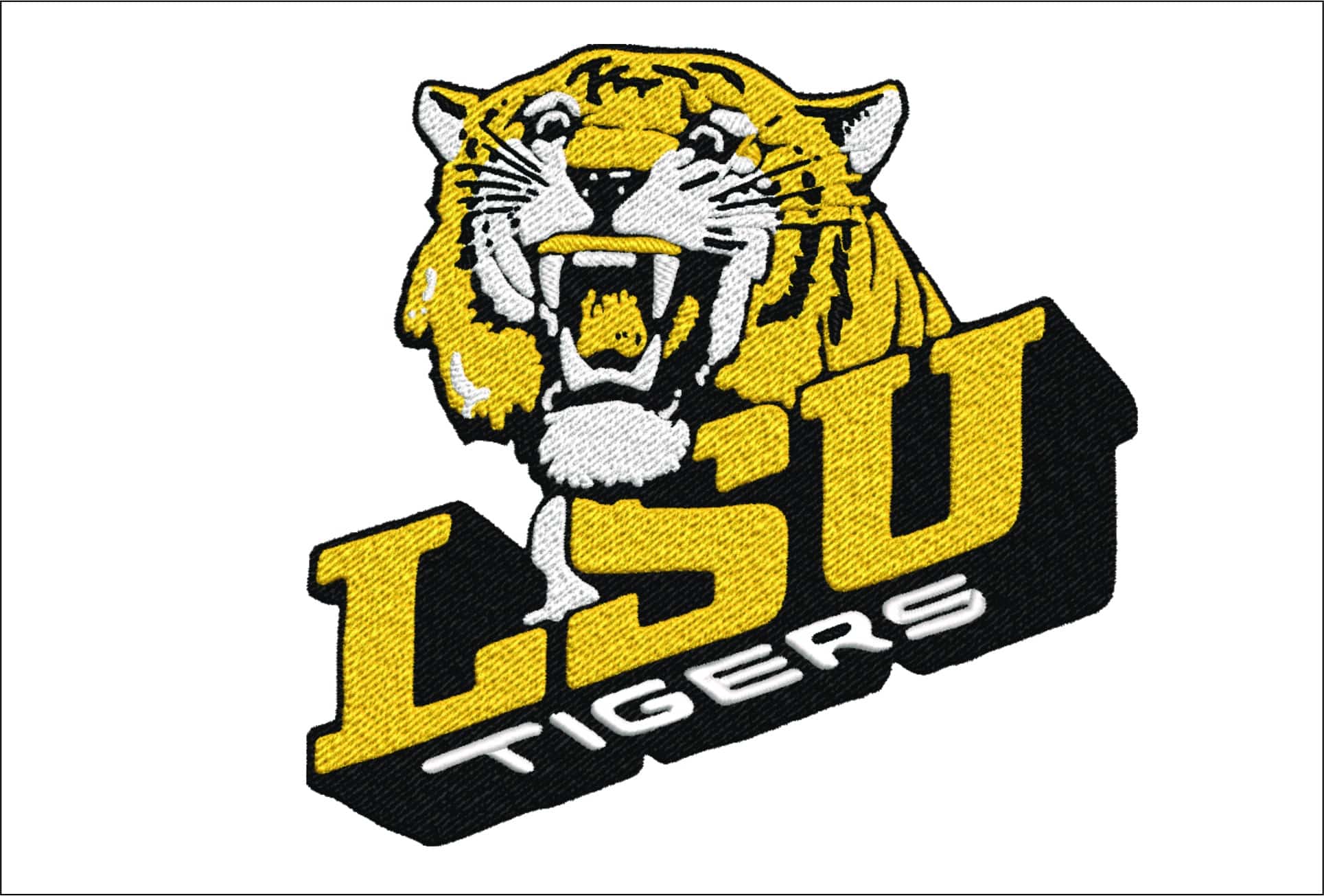 LSU Fighting Tigers embroidery design 1980 - Fighting Tigers Logo - Louisiana State University Logo embroidery machine pattern embroidery file - instant download in a frame