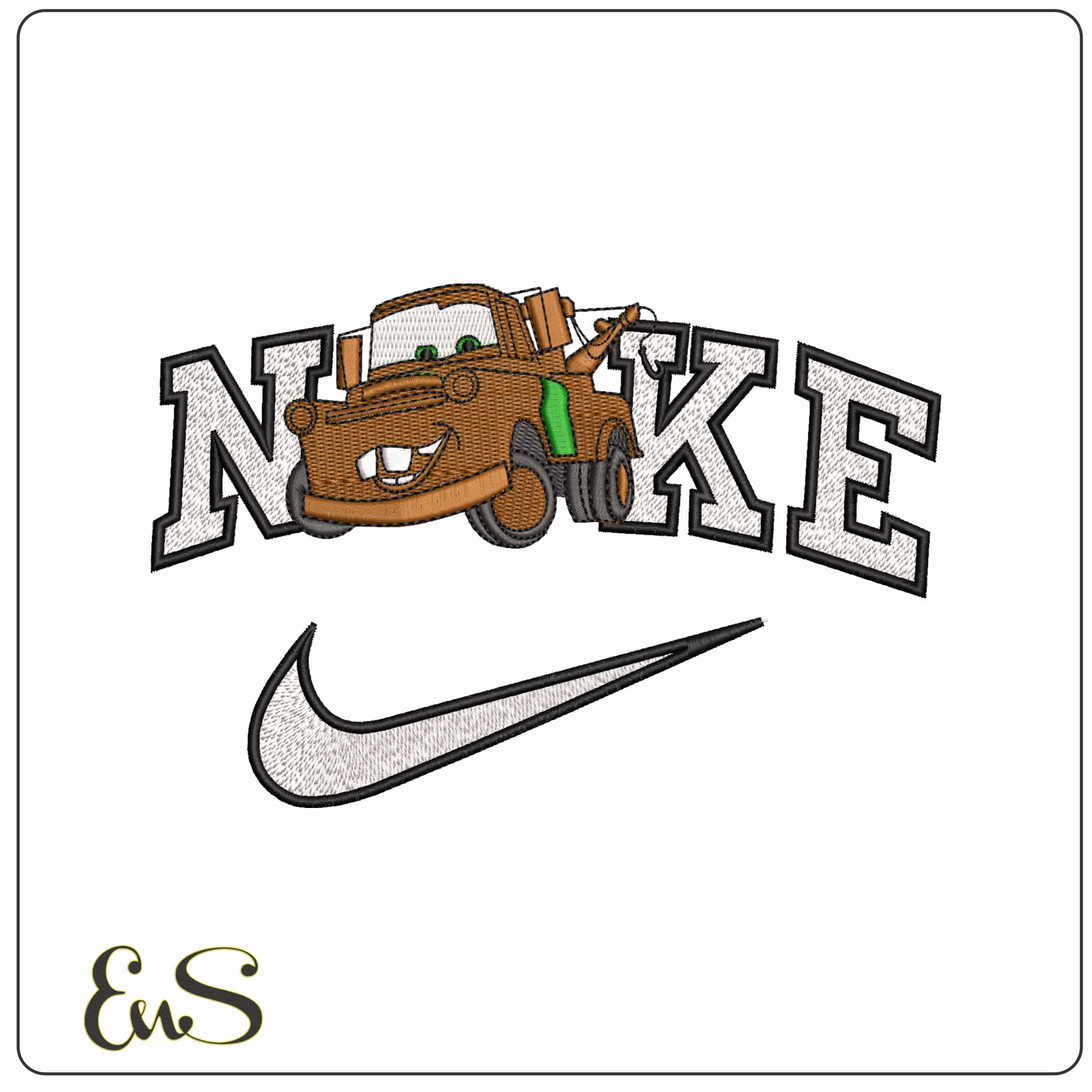 Nike Matter Tow Truck Cars- Elegant embroidery design file - instant download