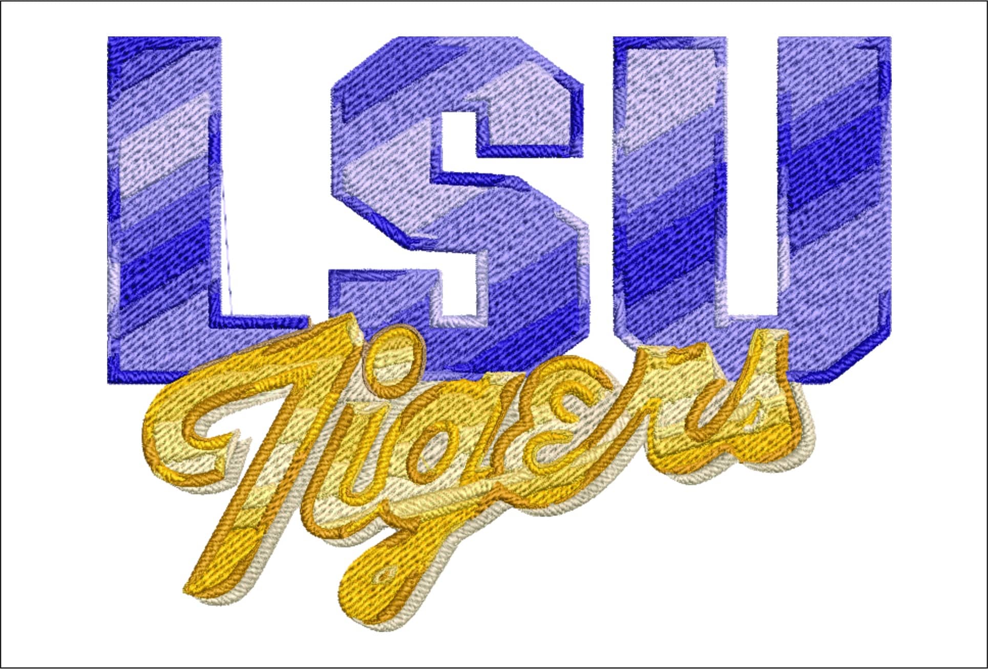 LSU Fighting Tigers embroidery design 1990 - Fighting Tigers Logo - Louisiana State University Logo embroidery machine pattern embroidery file - instant download in a frame