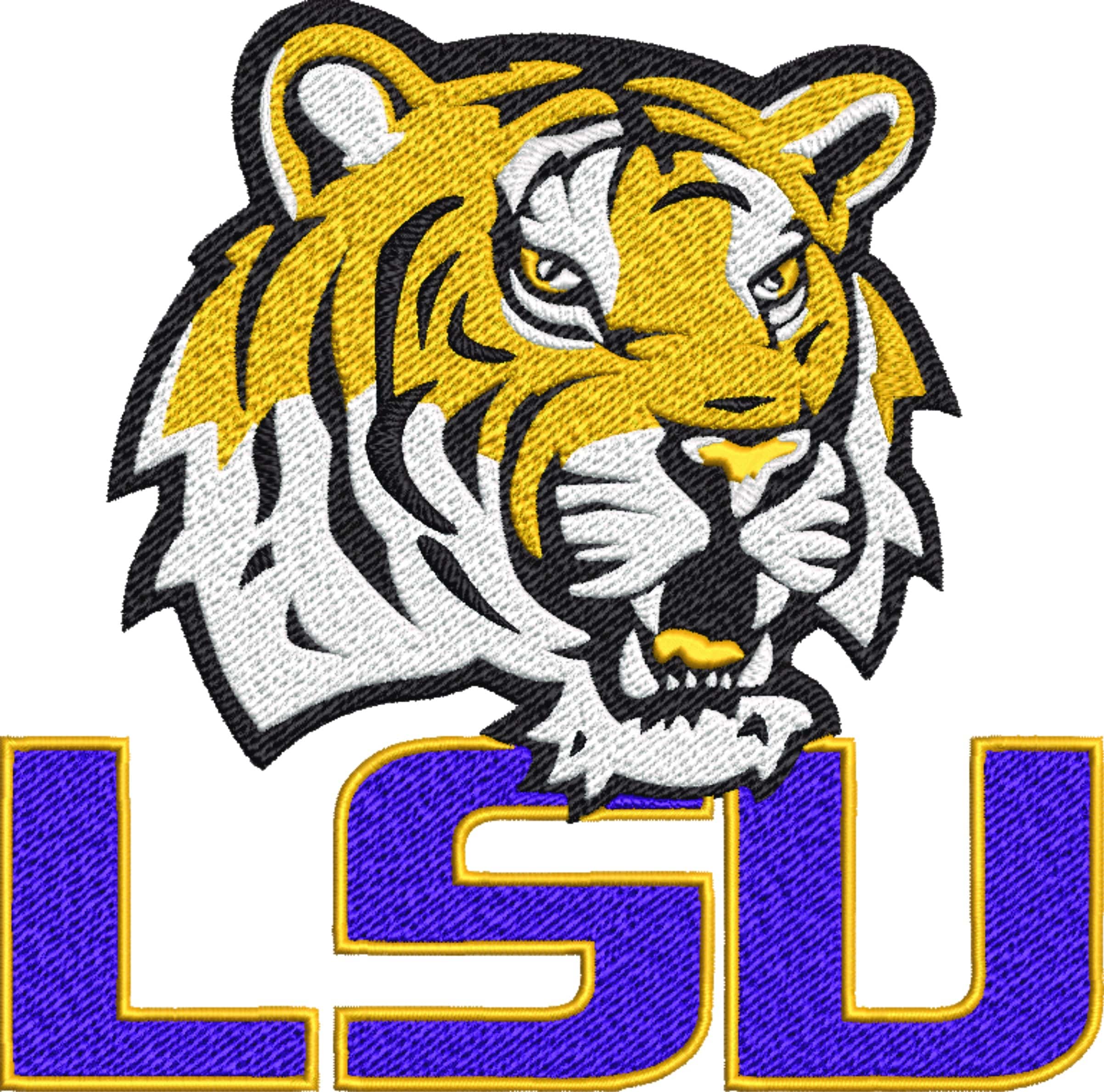 LSU Fighting Tigers 2007 embroidery - Fighting Tigers Logo - Louisiana State University Logo embroidery machine pattern embroidery file - instant download in a frame