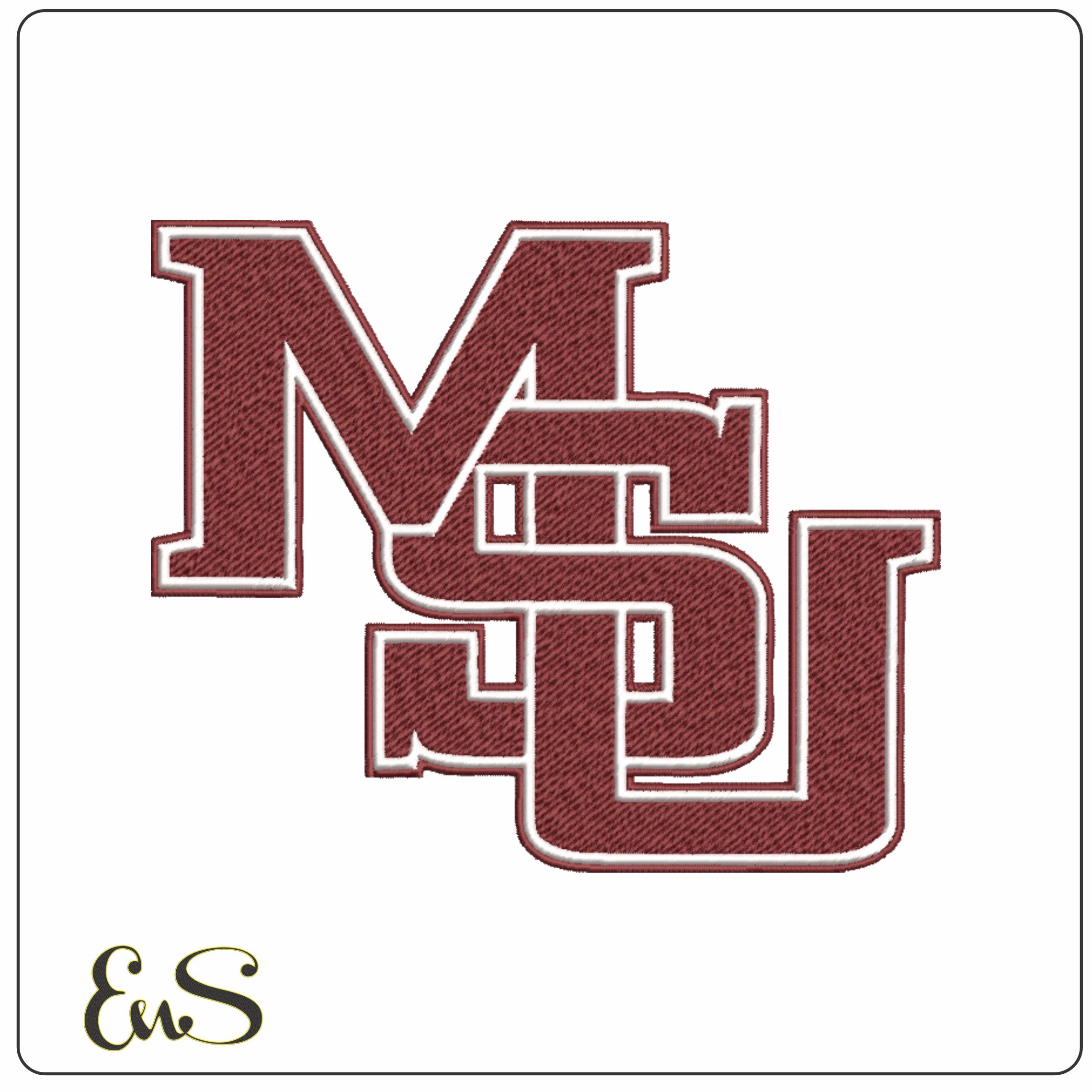 Mississippi State Bulldogs 1996 embroidery design Mississippi State University Logo machine pattern file instant download