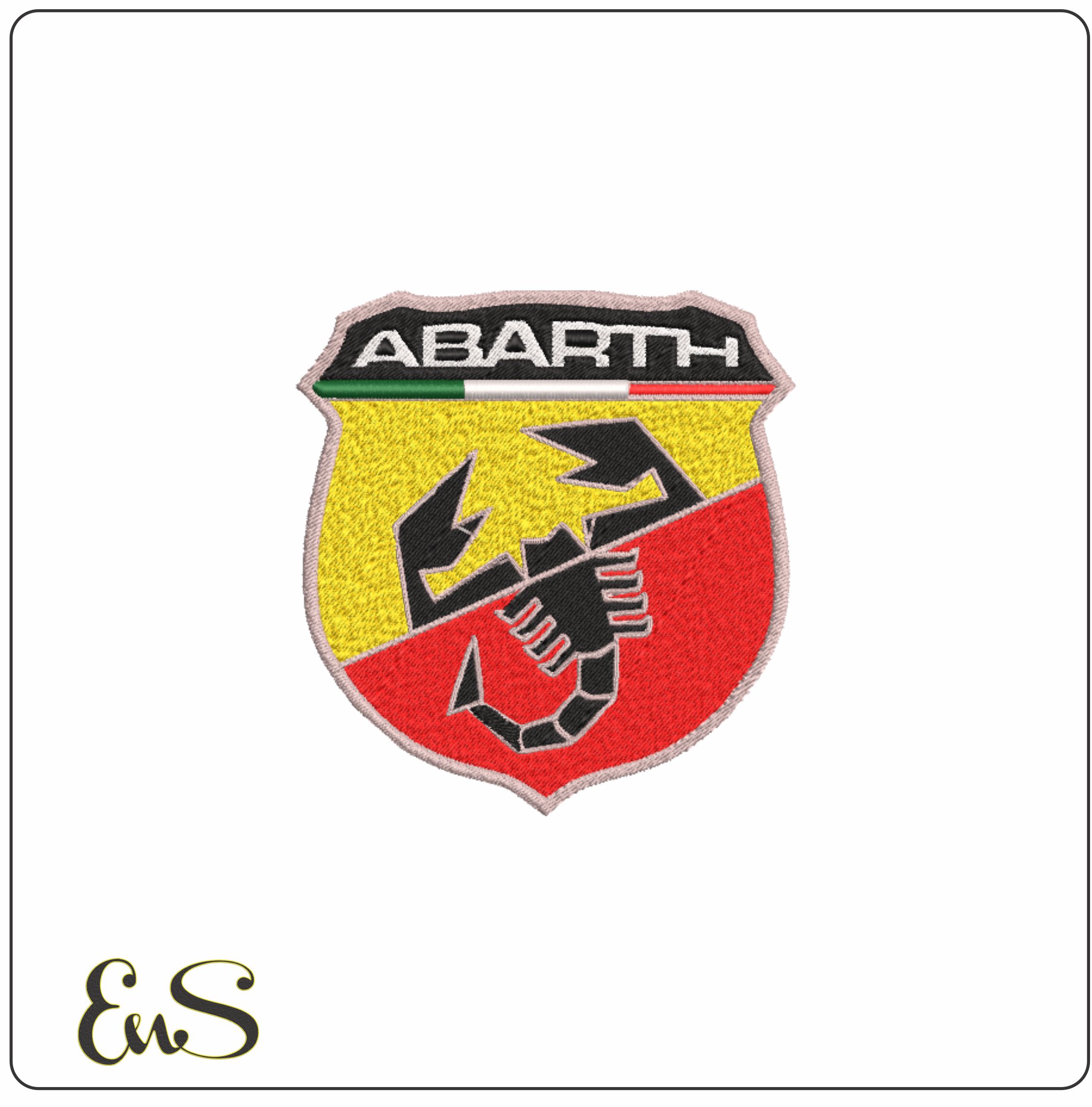 Fiat Abarth Car Logo - Fiat 500 digital design machine pattern Auto Company embroidery file instant download