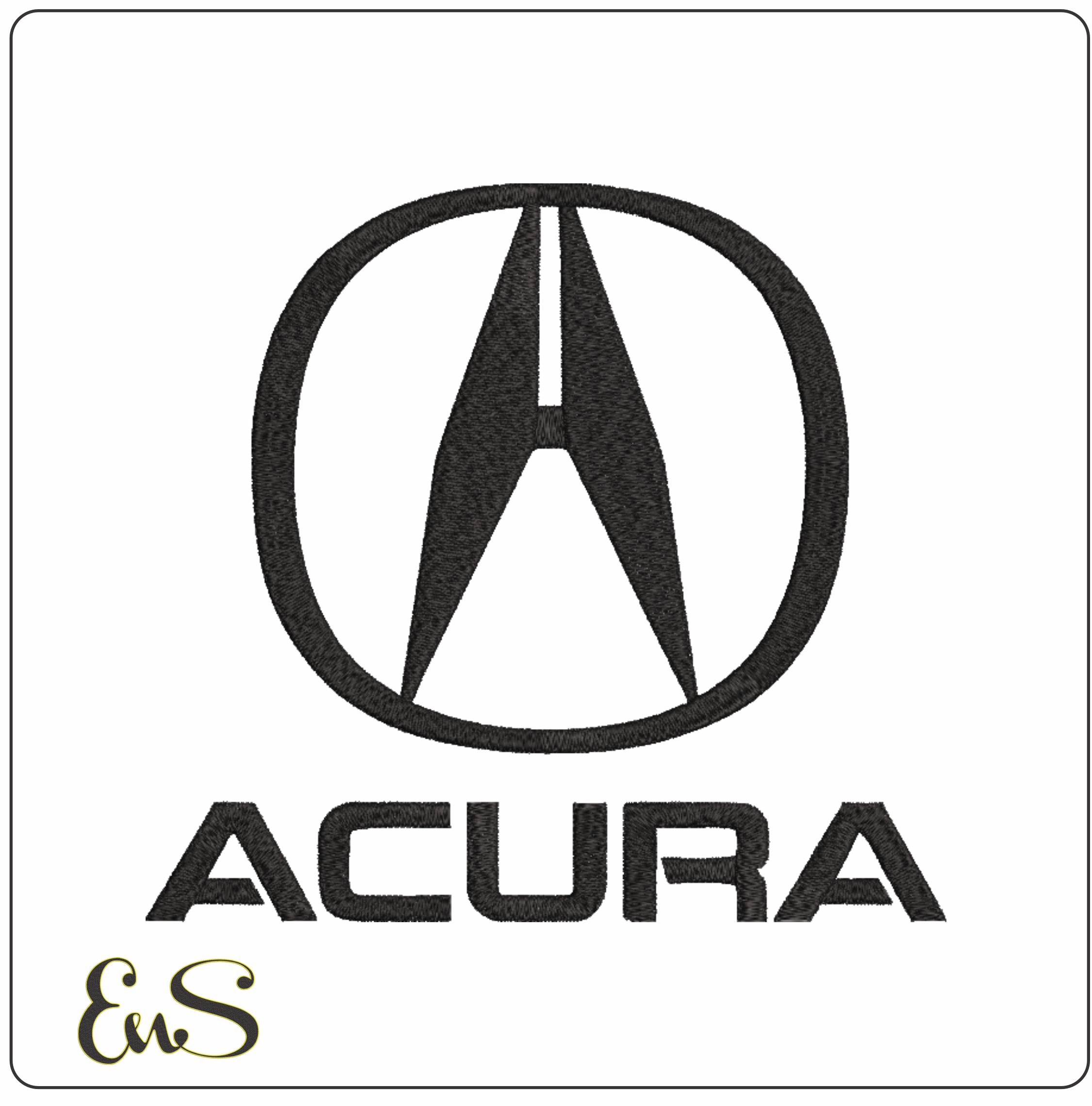 Acura Car Logo embroidery design - Honda NSX design machine pattern Car Auto Company embroidery file instant download in a frame