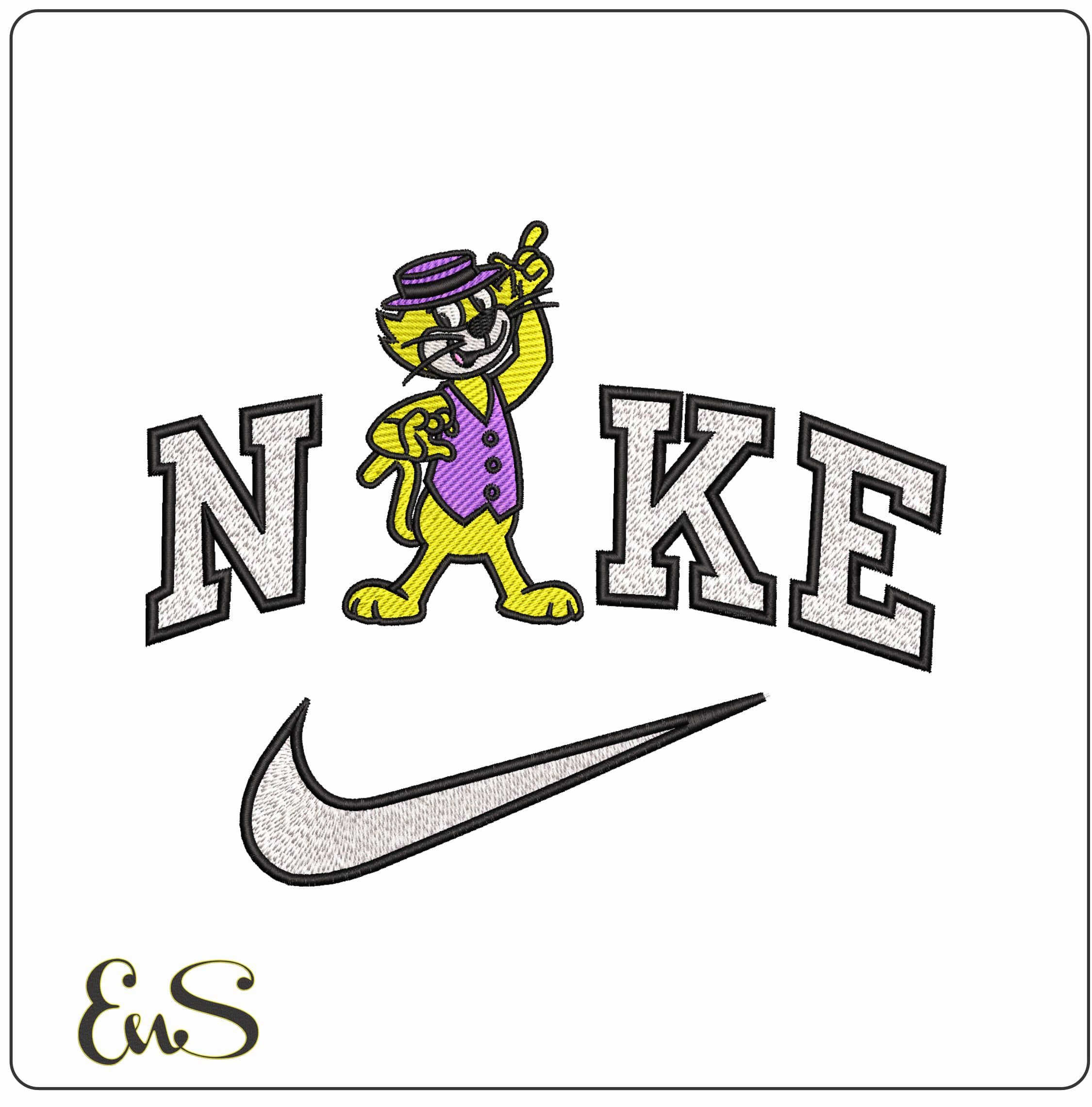 Nike Top Cat Top Cat Cartoon - Elegant embroidery design file - instant download
