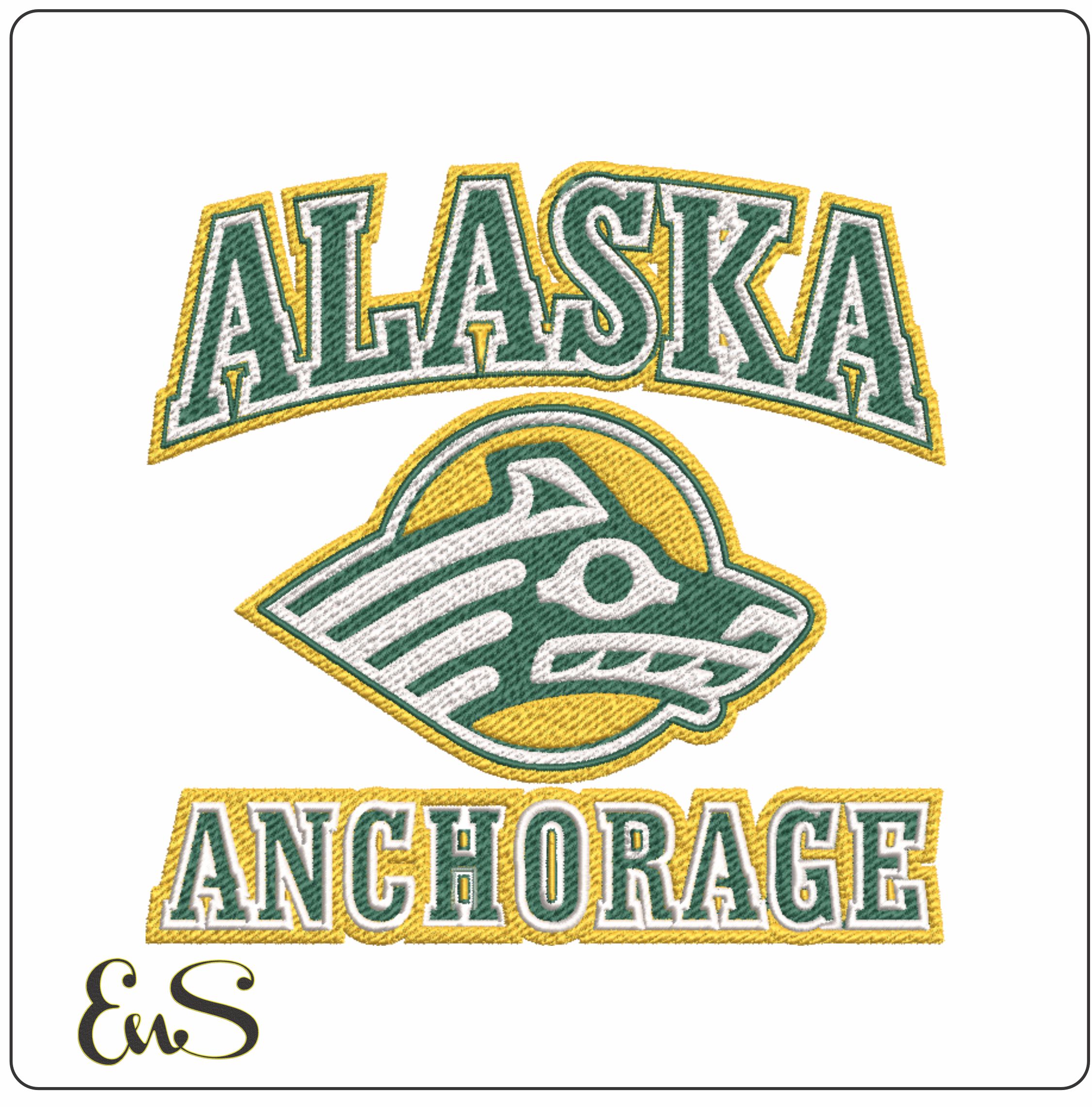 Alaska Seawolves embroidery design - University of Alaska Anchorage Logo embroidery machine pattern embroidery file - instant download