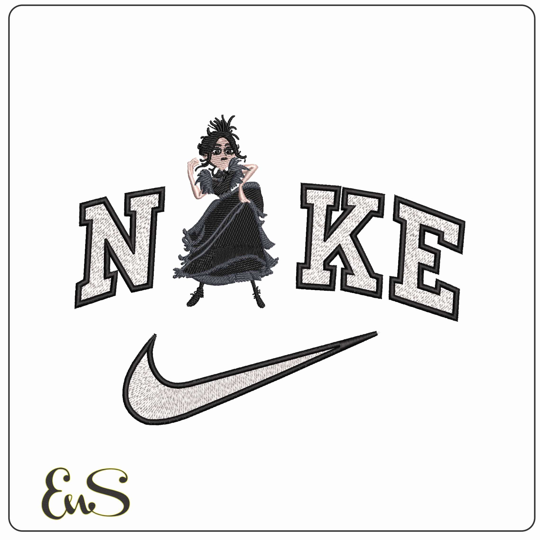 Nike Wednesday Dancing - Elegant embroidery design file - instant download