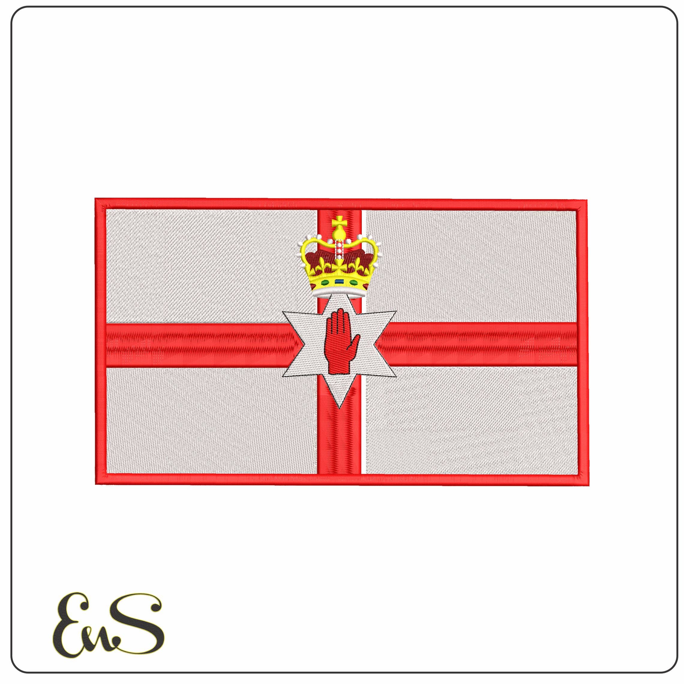 Northern Ireland Flag - Elegant embroidery design file - instant download
