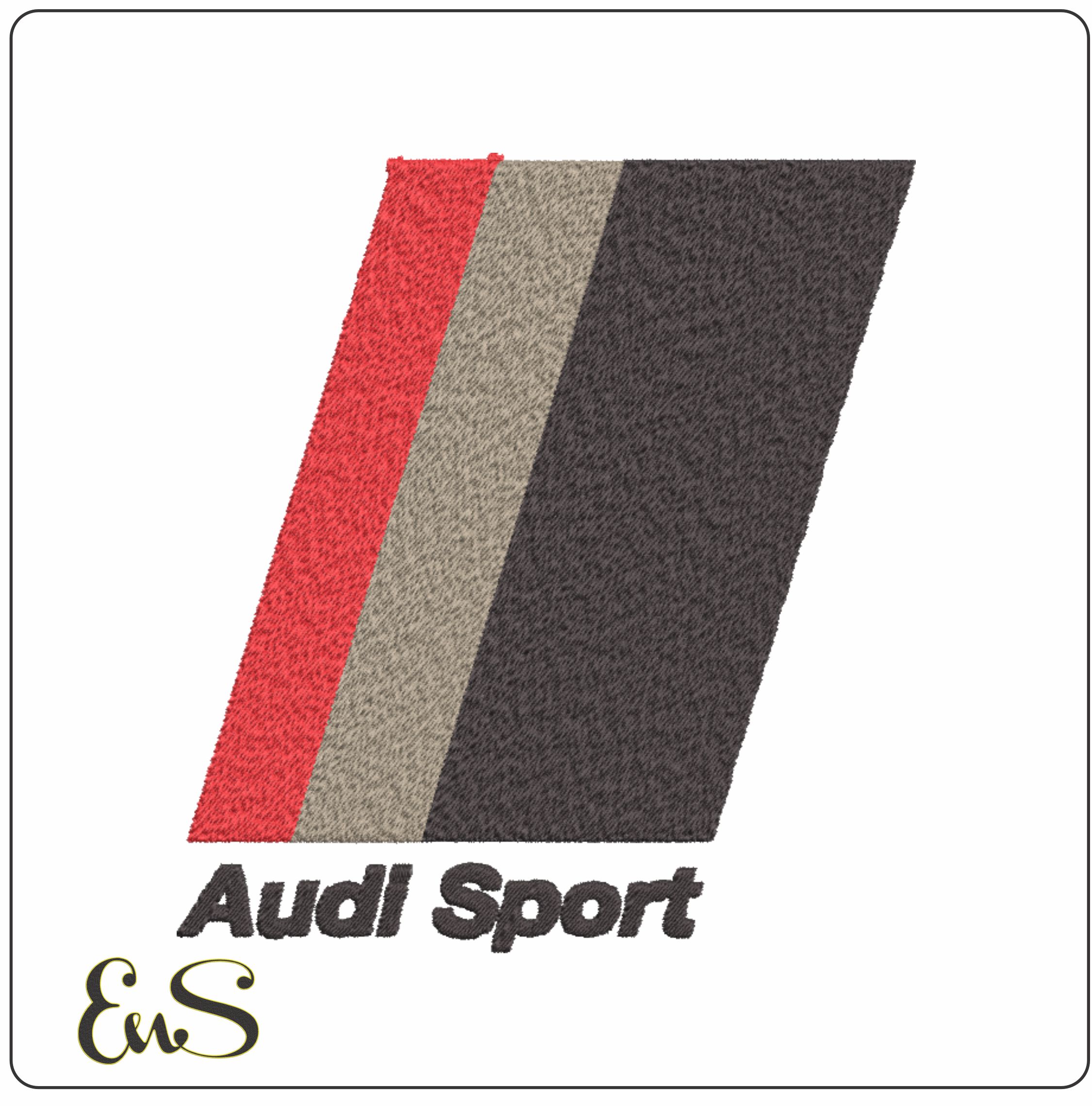 Audi Sports Car Logo embroidery design - VW group design machine pattern Car Auto Company embroidery file instant download in a frame