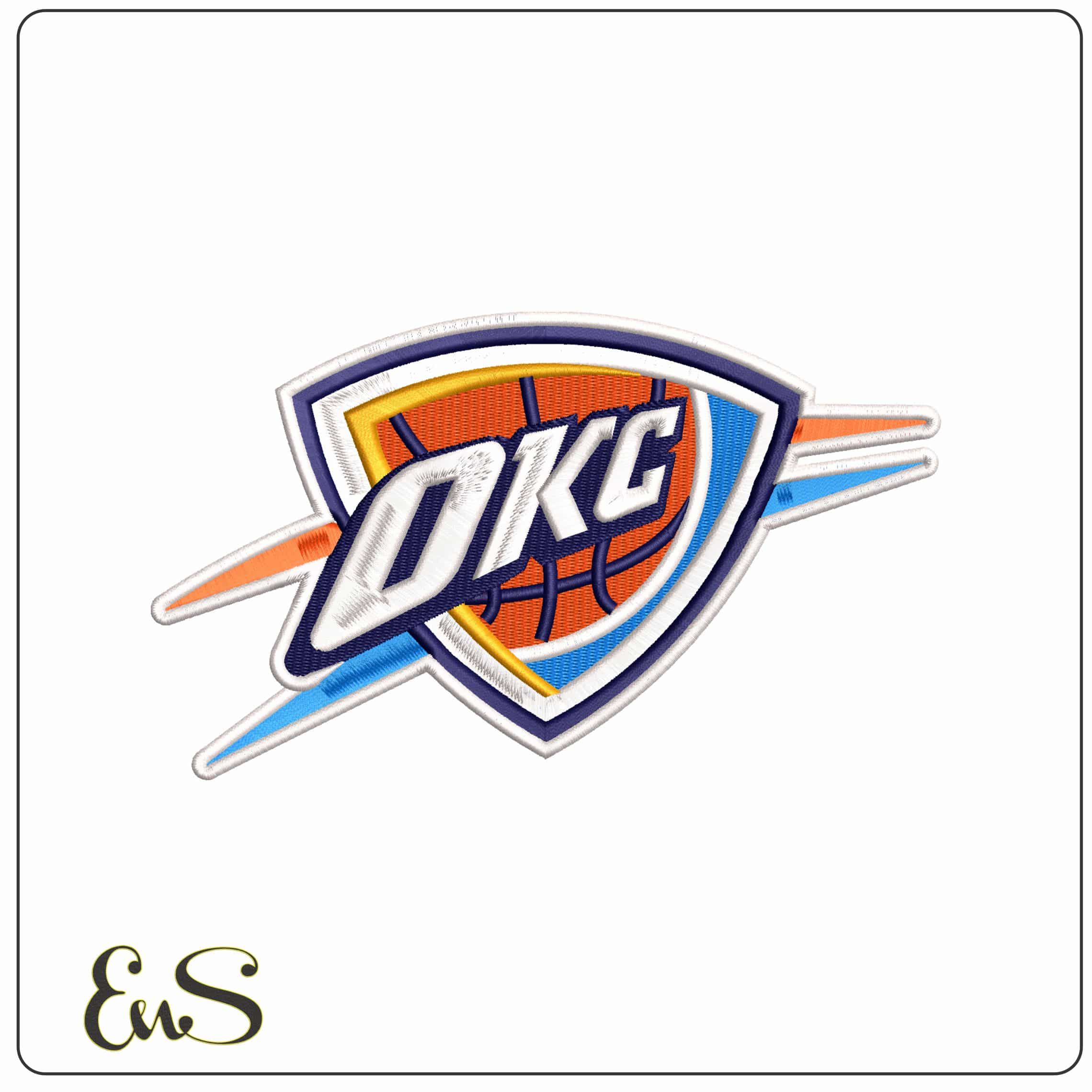 Oklahoma City Thunder - Elegant embroidery design file - instant download