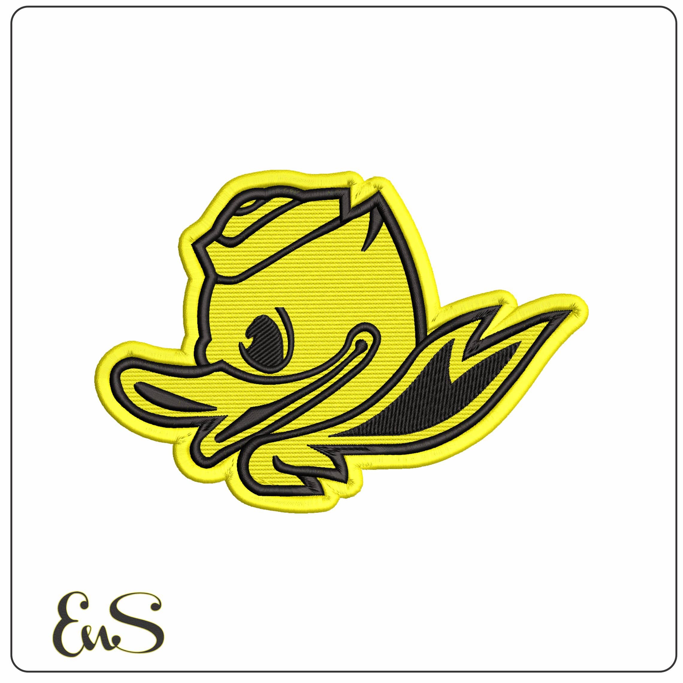 Oregon Ducks Yellow - Elegant embroidery design file - instant download