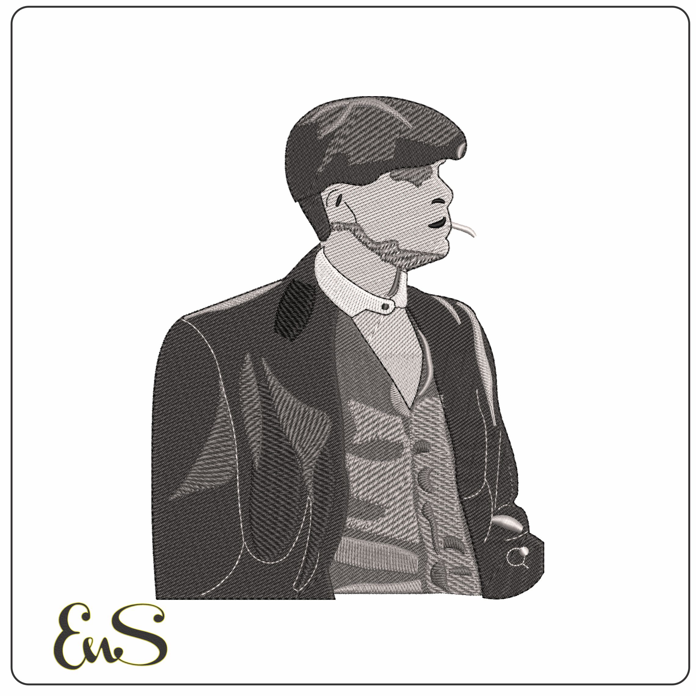 Peaky Blinders Thamas Shelby  - Elegant embroidery design file - instant download