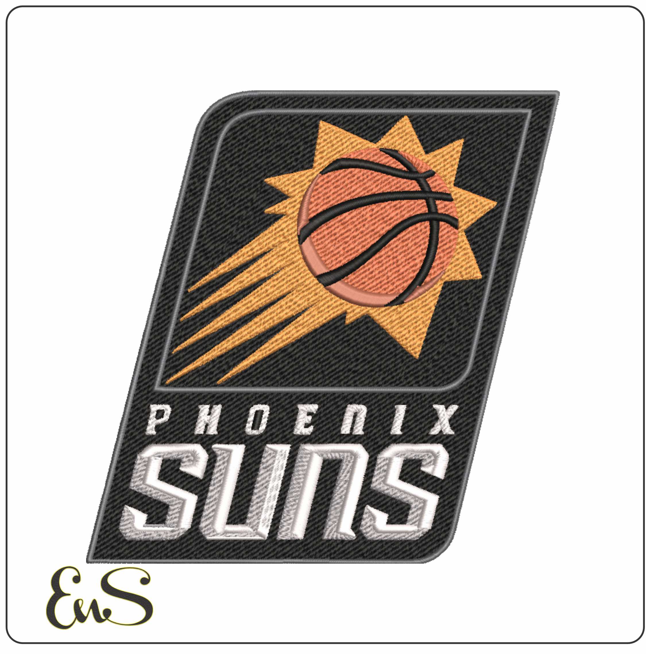 Phoenix Suns - Elegant embroidery design file - instant download