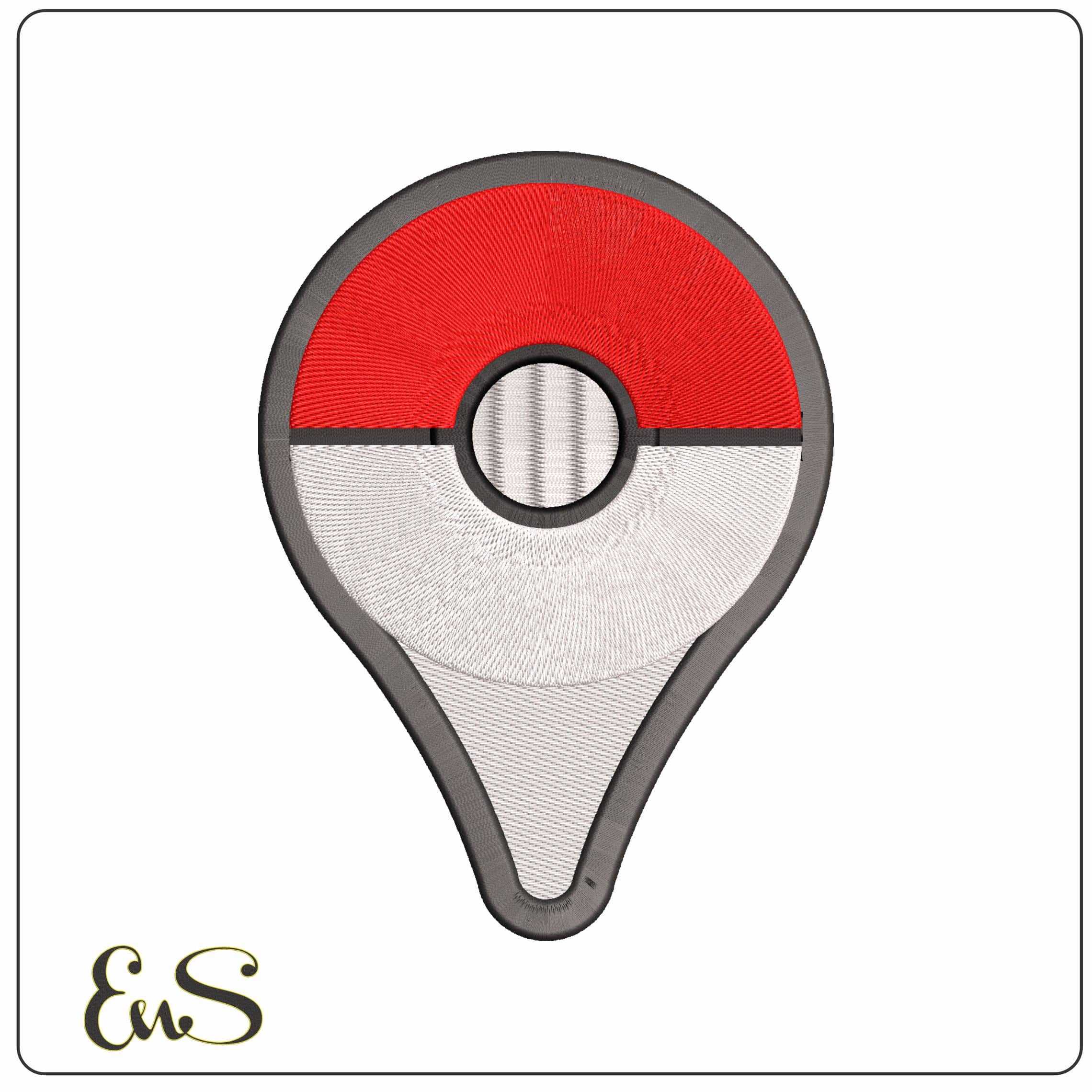 Pokemon Go Logo Anime  - Elegant embroidery design file - instant download