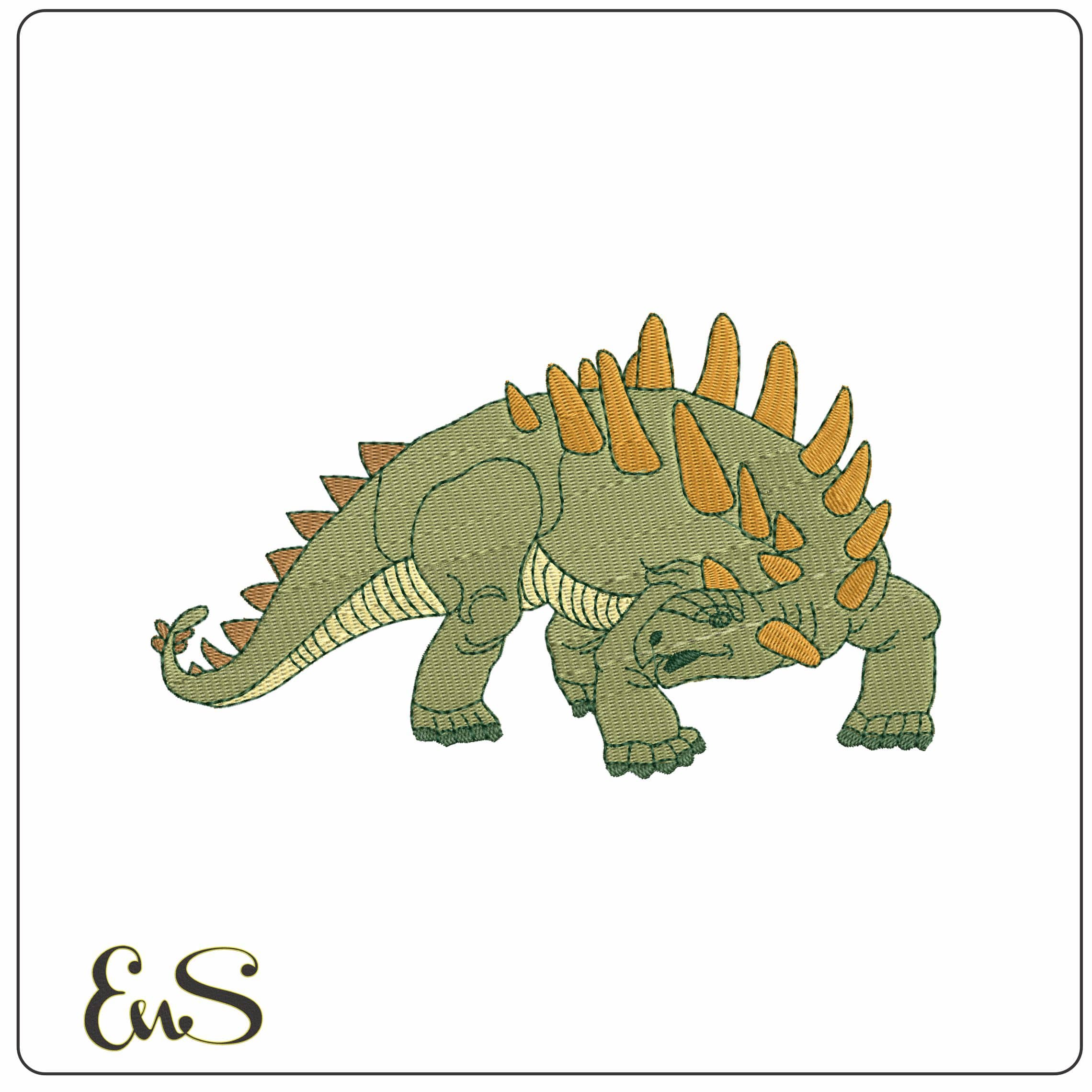 Polacanthus  - Elegant embroidery design file - instant download
