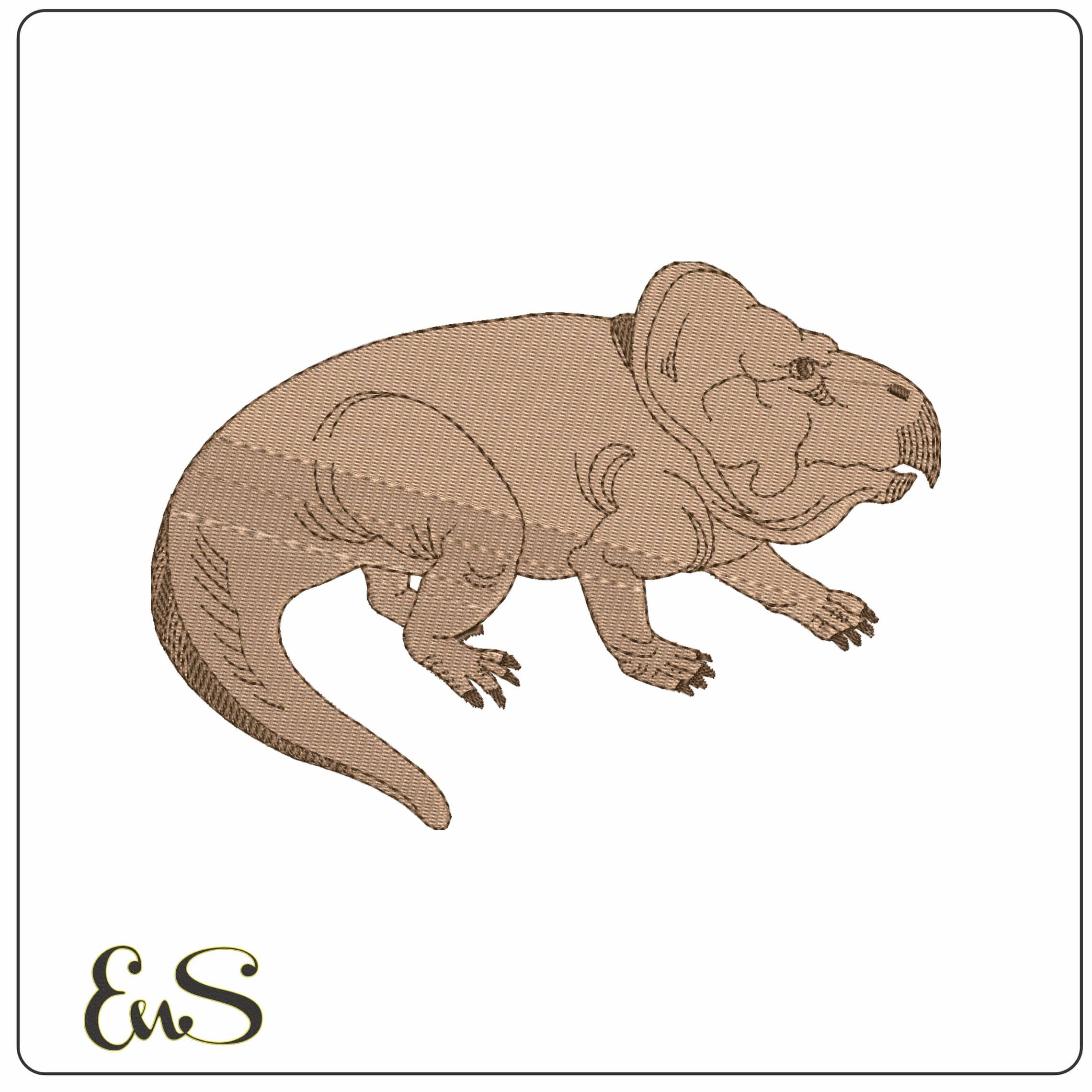 Protoceratops  - Elegant embroidery design file - instant download