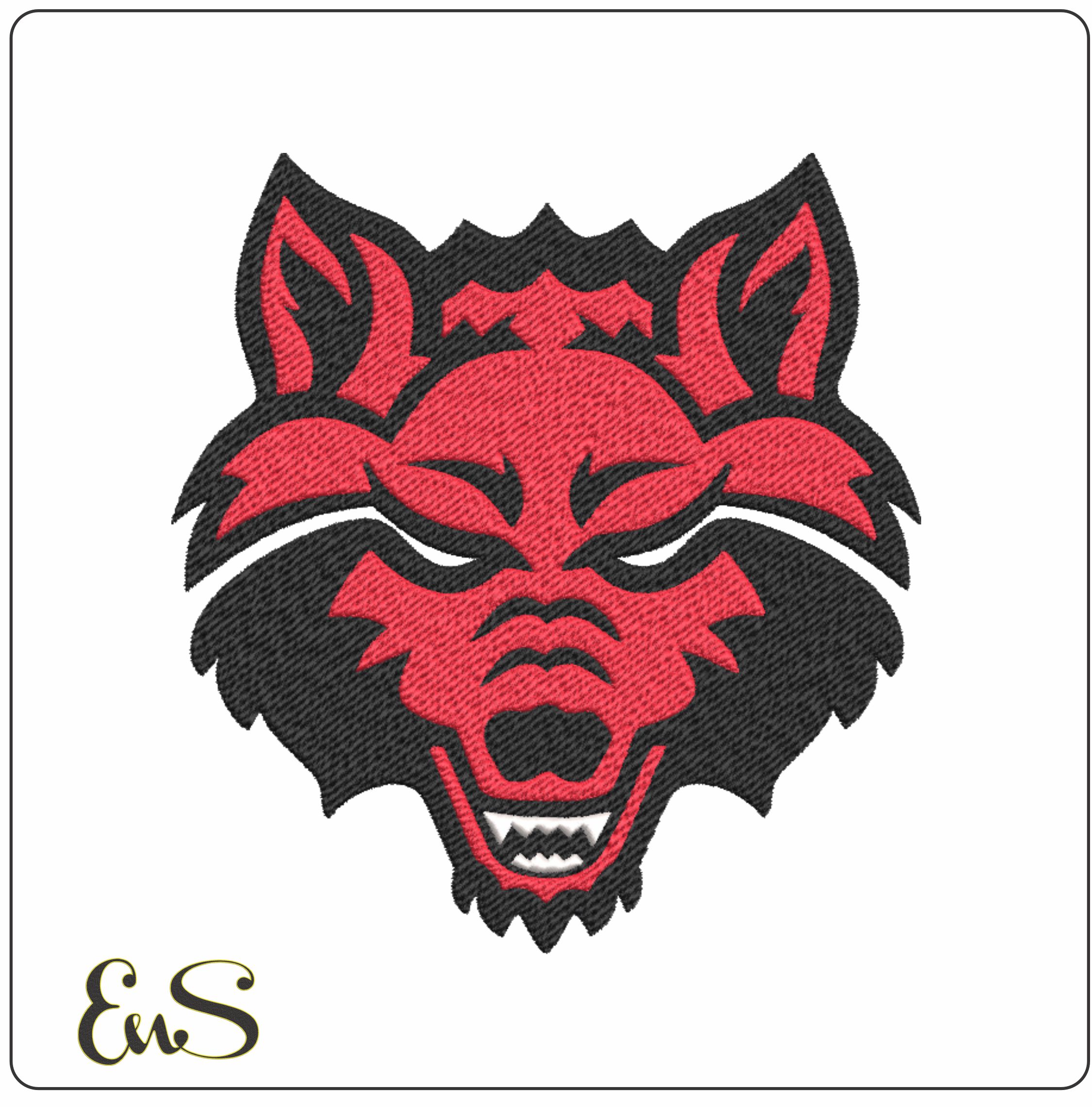 Arkansas State Red Wolves embroidery design - Arkansas State University embroidery machine pattern embroidery file - instant download