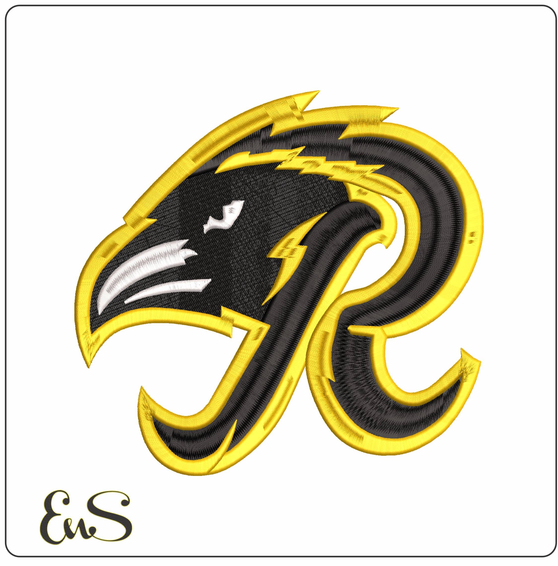 Ravens Fastpitch 3d Softball - Elegant embroidery design file - instant download